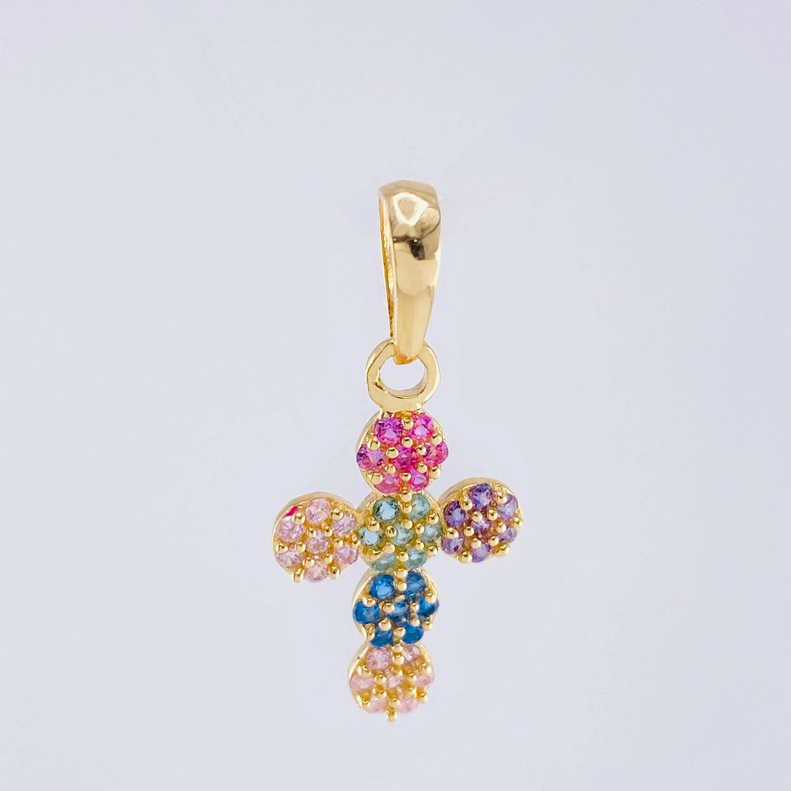 Dije Cruz Tupida 1.65gr / 2.5cm / Oro Amarillo 18K - Image 2