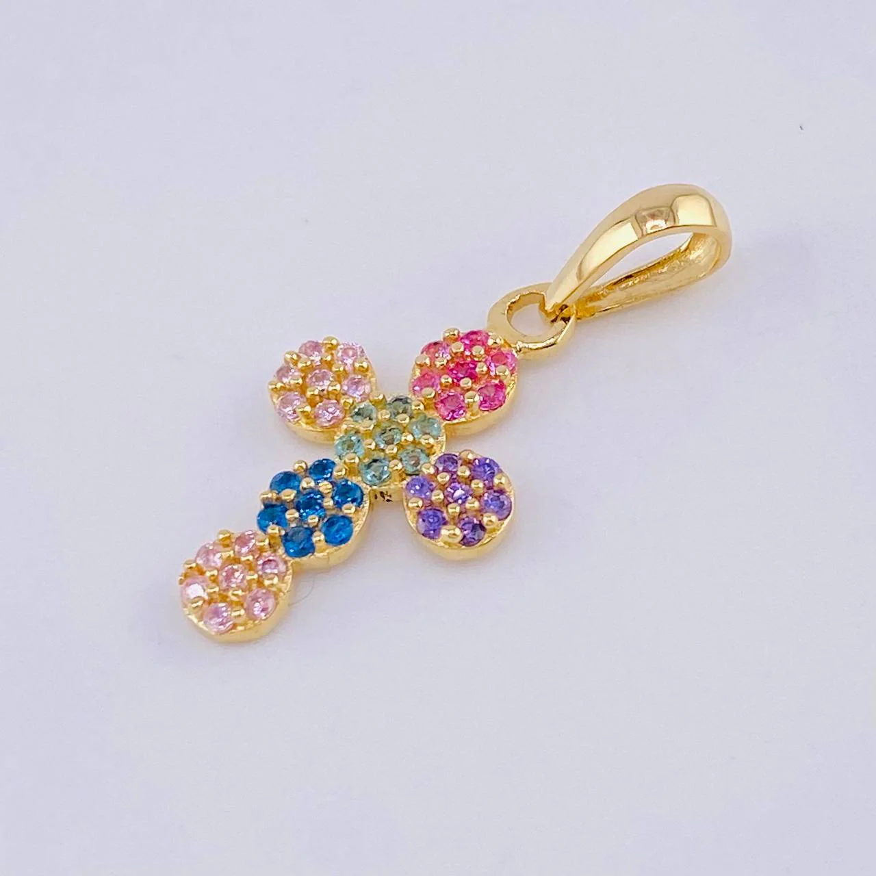 Dije Cruz Tupida 1.65gr / 2.5cm / Oro Amarillo 18K - Image 3