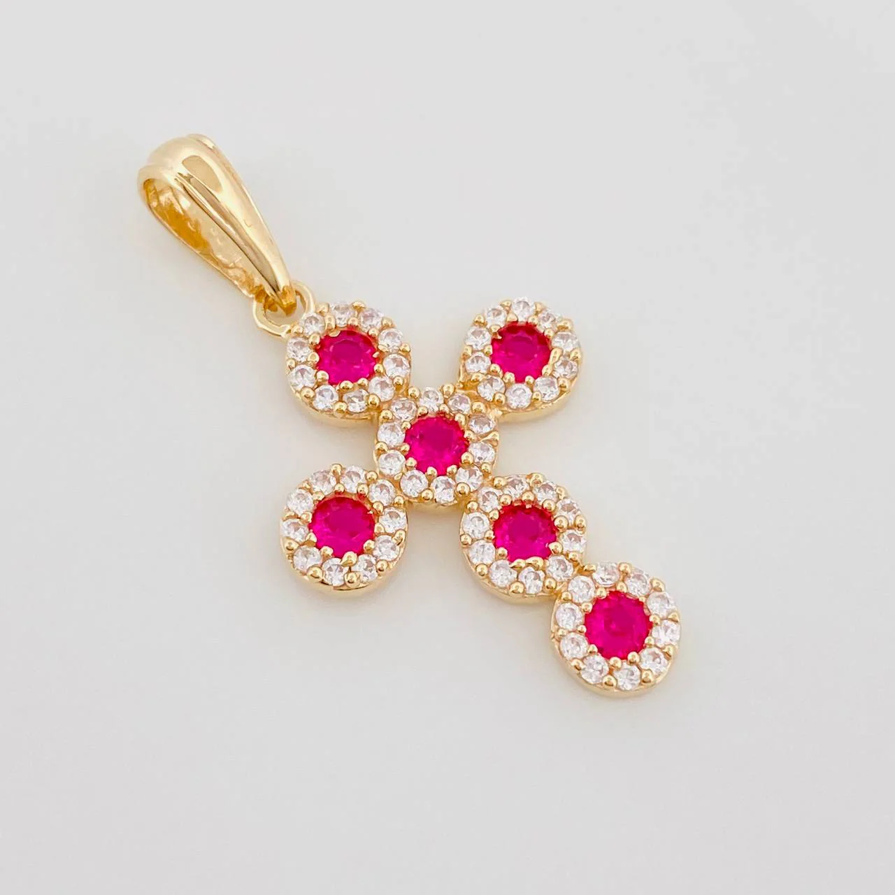 Dije Cruz Tupida 2.6 g / 3.3 cm Oro Amarillo 18K - Image 2