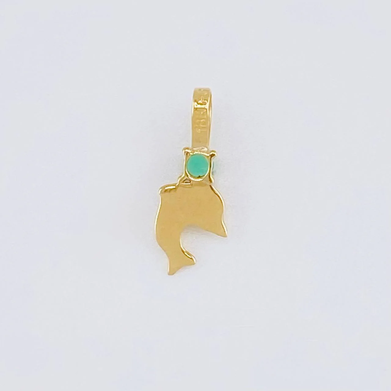 Dije Delfín Esmeralda 3 Pts 0.2 g / 1.2 cm Oro Amarillo 18K - Image 4