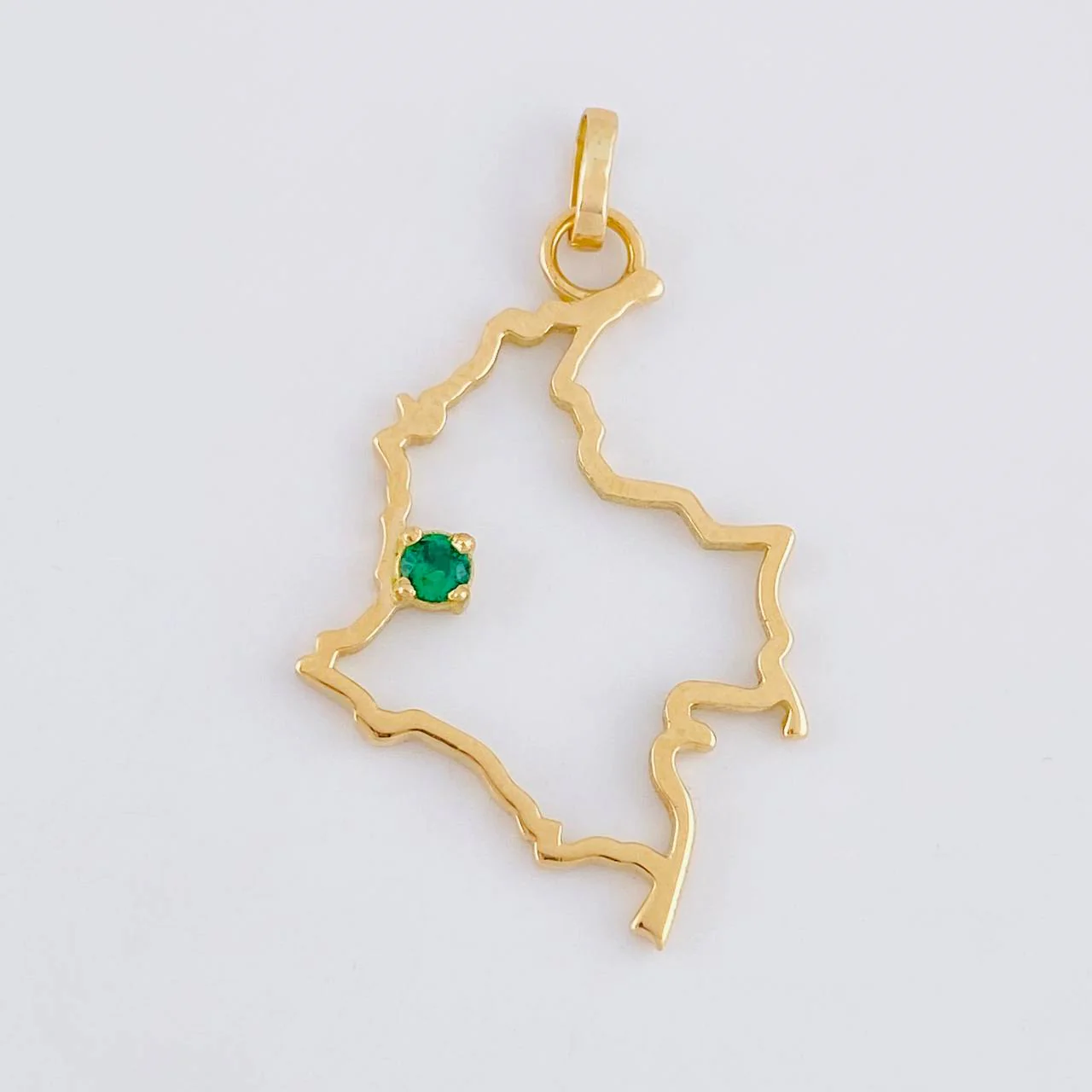 Dije Mapa Colombia 1.9g / 3.5cm Oro Amarillo 18K