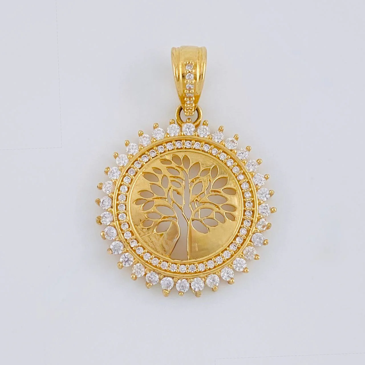 Dije Dije Medalla Arbol De La Vida 4.95 g / 3.4 cm Oro Amarillo 18K