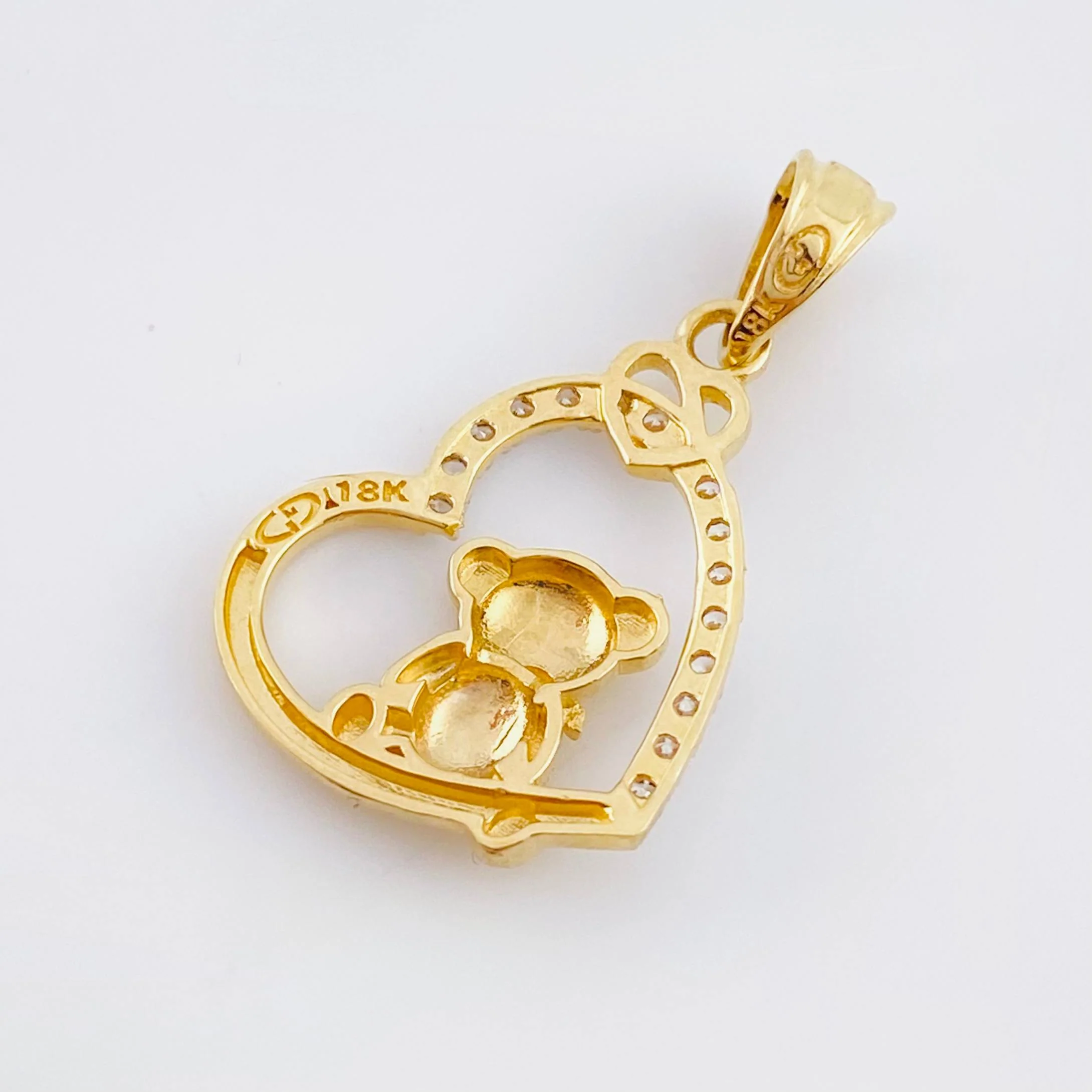 Dije Oso de Peluce 2.4gr / 2.5cm / Dos Oros Amarillo Blanco 18K © - Image 4