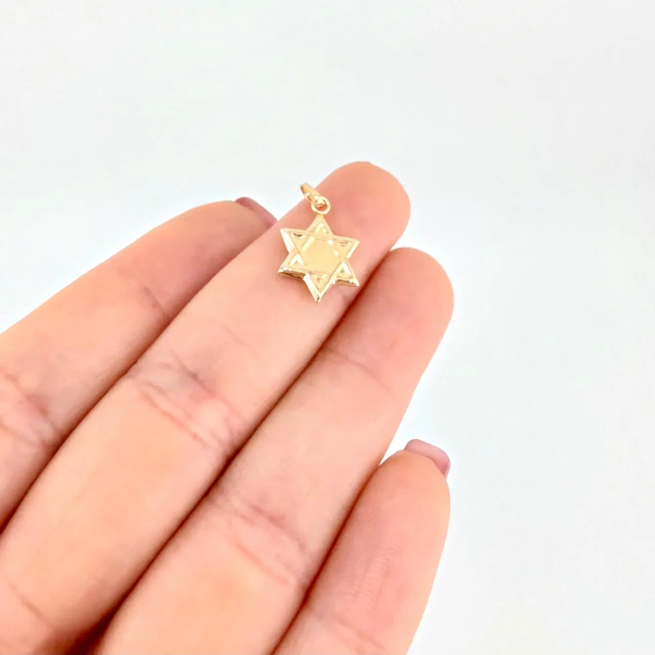 Dije Estrella de David 0.5g / 2cm Oro Amarillo 18K - Image 4