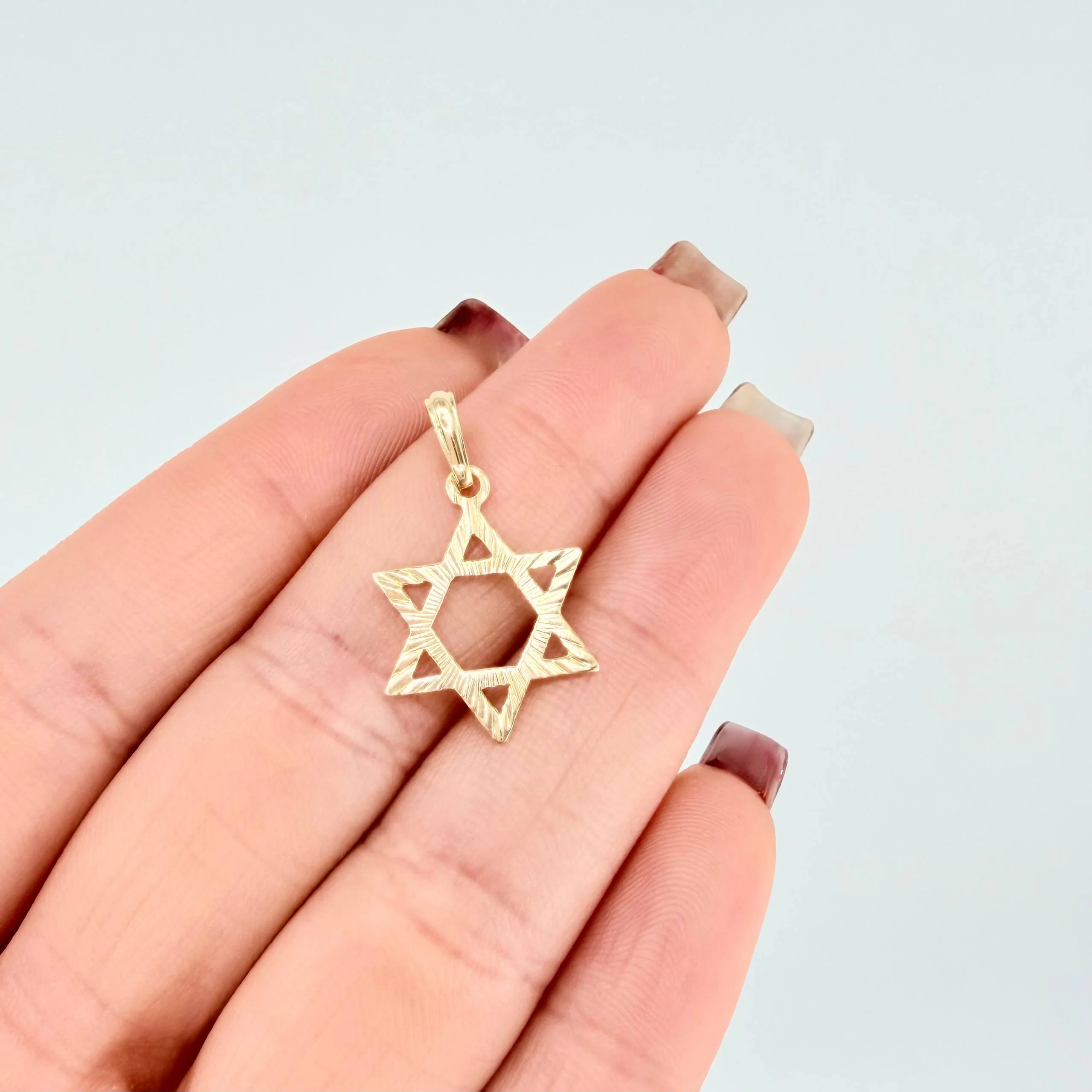 Dije Estrella De David 0.9gr / 2.05cm / Oro Amarillo 18K - Image 5