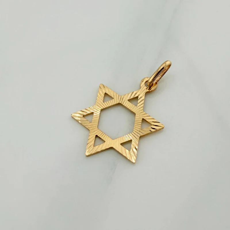 Dije Estrella De David 1.05gr / 2.6cm / Oro Amarillo 18K % - Image 3