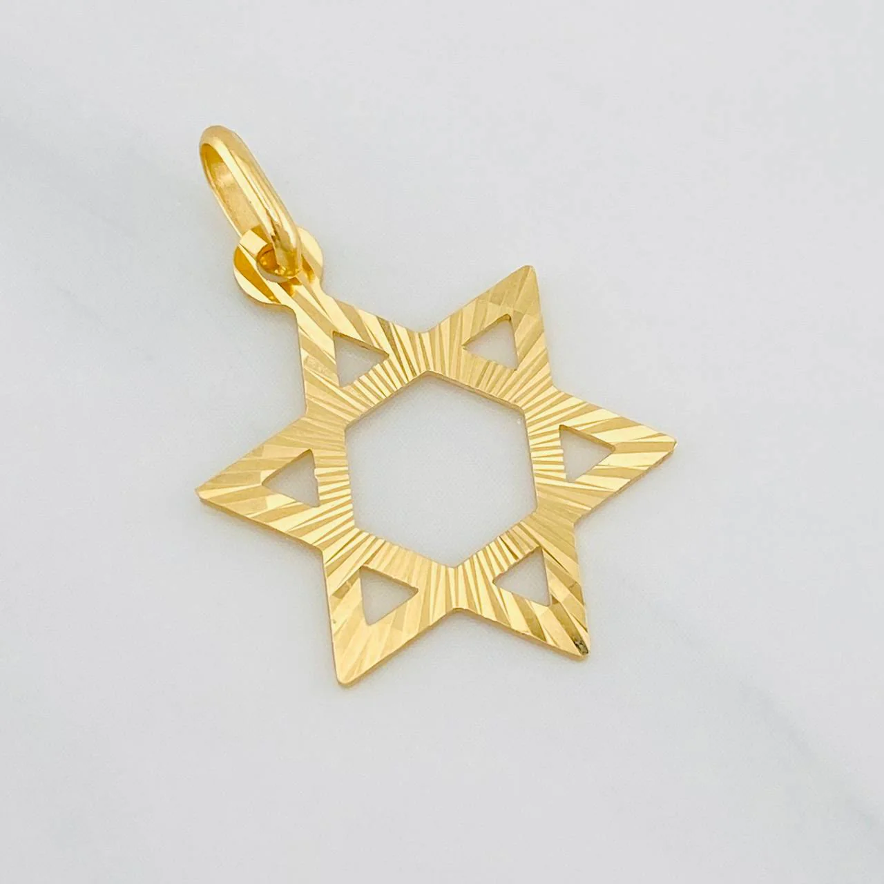 Dije Estrella de david 1.1g / 2.7cm Oro Amarillo 18K - Image 3