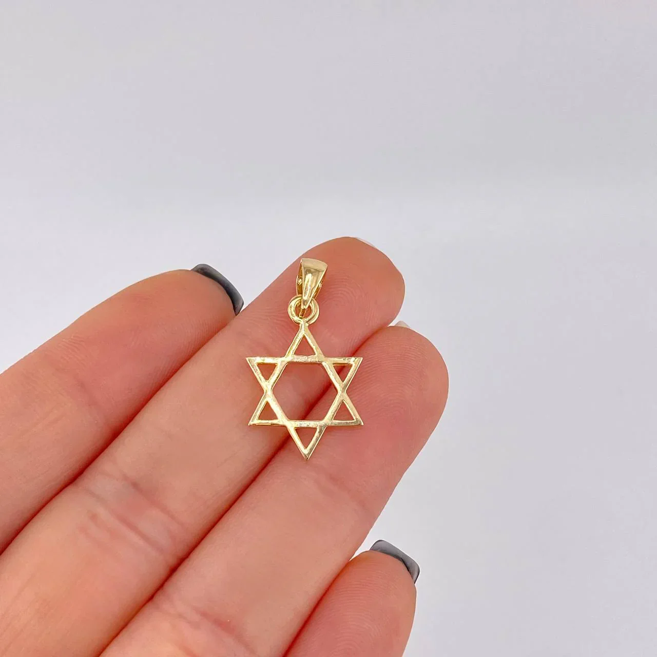 Dije Estrella de David 1.3g / 2.5cm Oro Amarillo 18K - Image 4