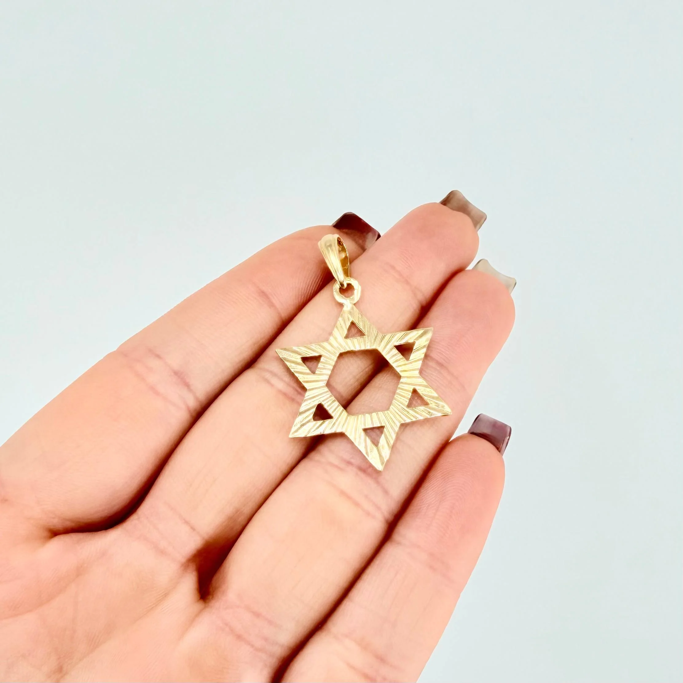 Dije Estrella De David 1.8gr / 4.3cm / Oro Amarillo 18K * - Image 5