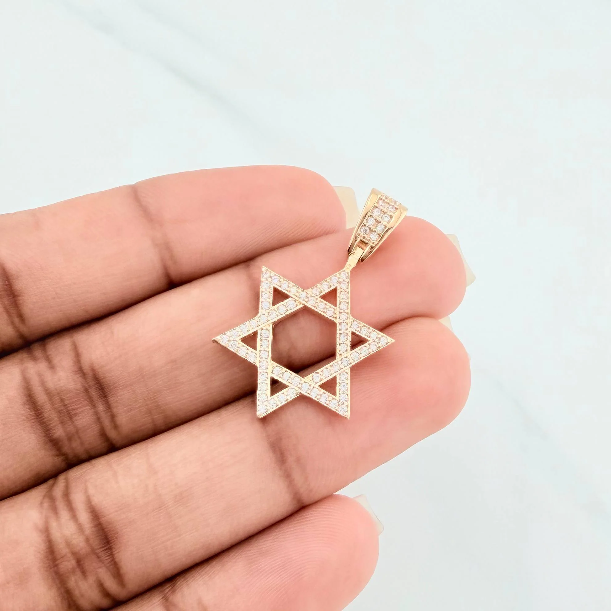 Dije Estrella De David 2.4 g / 3 cm Oro Amarillo 18K - Image 4