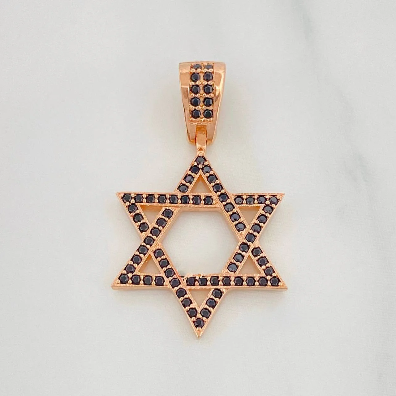 Dije Estrella De David 2.5 g / 3 cm Oro Rosa 18K