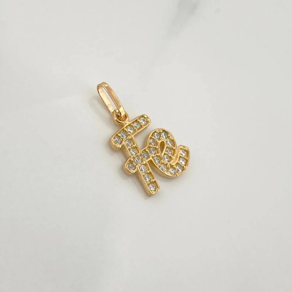 Dije Fe 1.4gr / 2cm / Oro Amarillo 18K % - Image 4