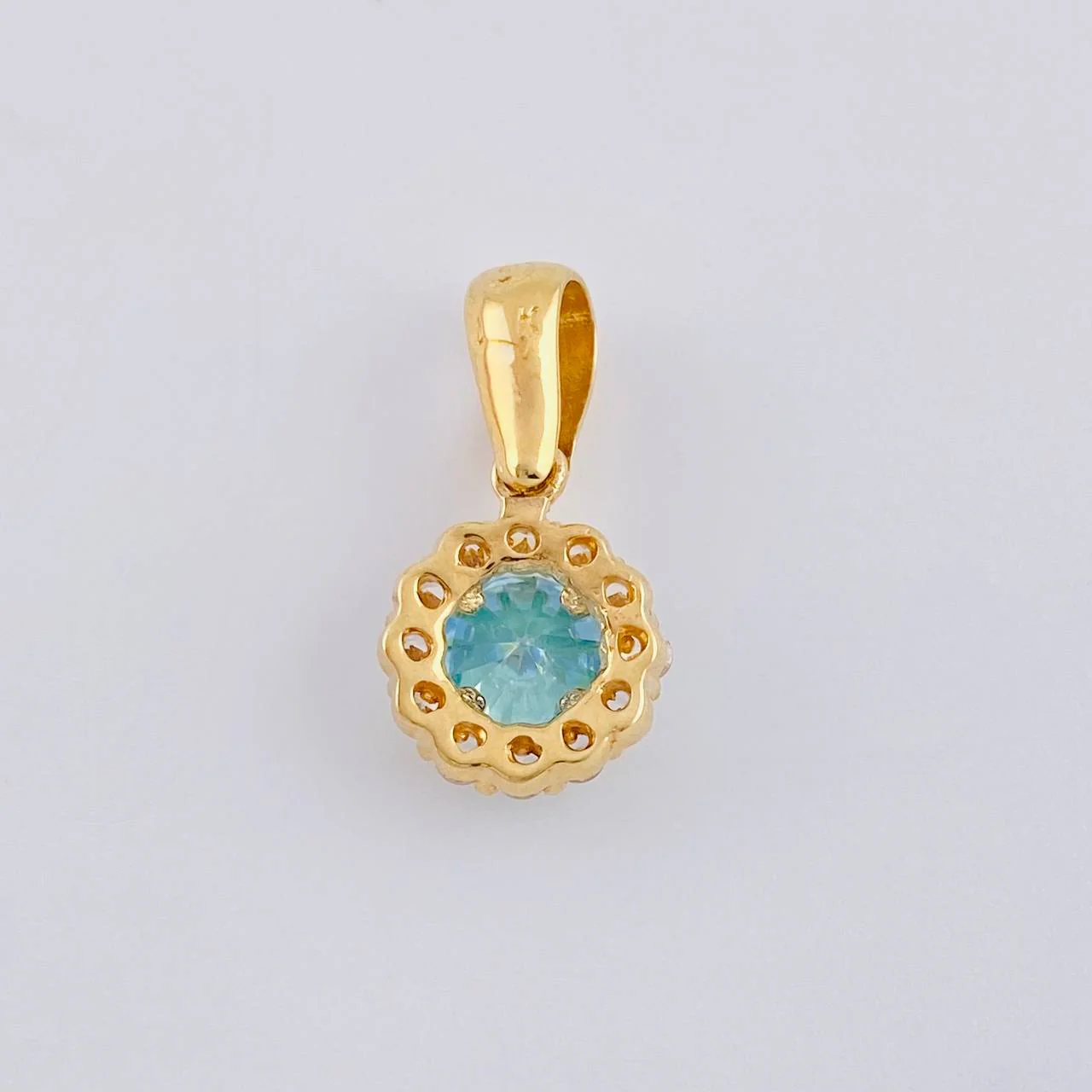 Dije Flor Tupida 1.85 g / 1.8 cm Oro Amarillo 18K - Image 4