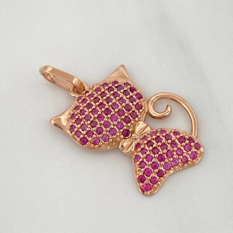Dije Gato 2.1 g / 2.5 cm Oro Rosa 18K - Image 2