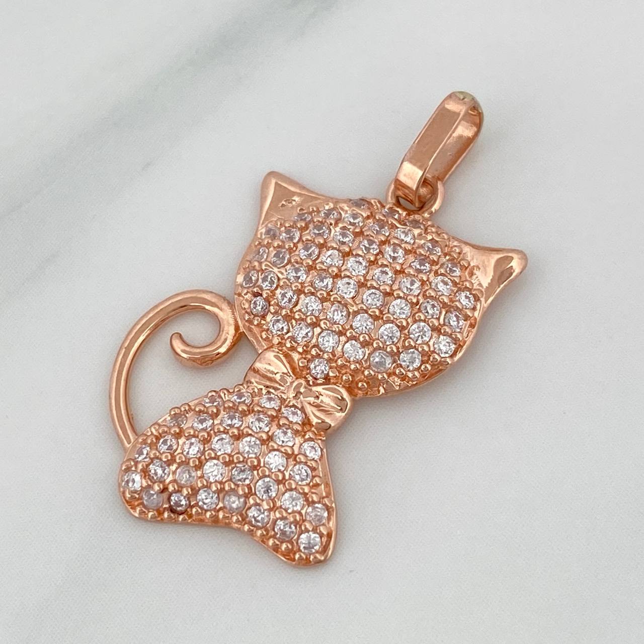 Dije Gato 2.1gr / 2.6cm / Oro Rosa 18K % - Image 3