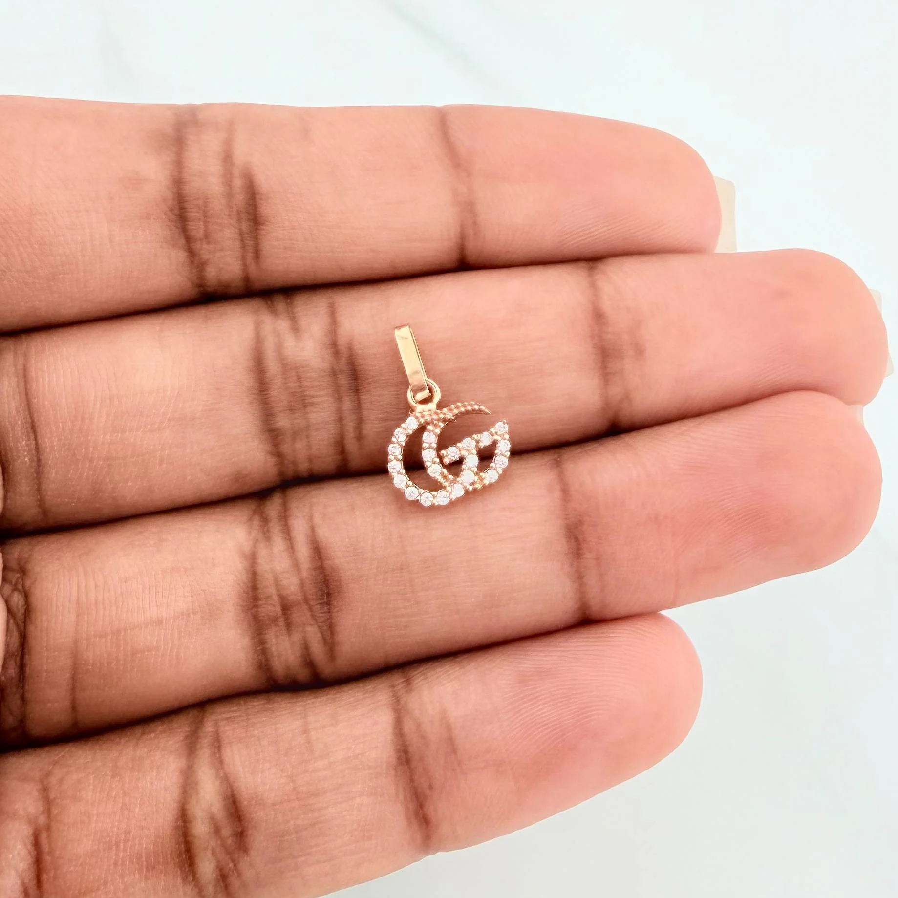 Dije Gg 0.55 g / 1.4 cm Oro Rosa 18K - Image 4