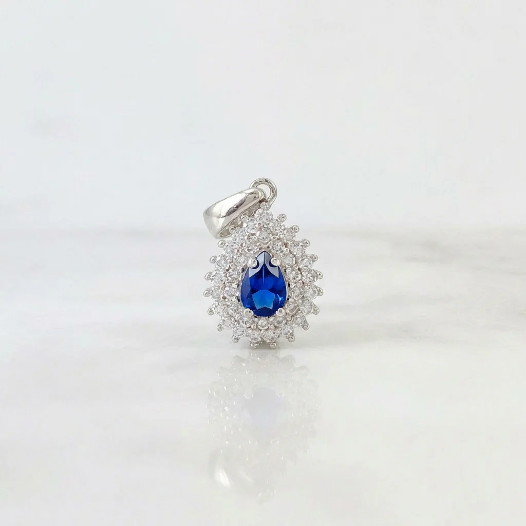 Dije Gota Tupida 1.95 g / 2.1 cm Oro Blanco 18K