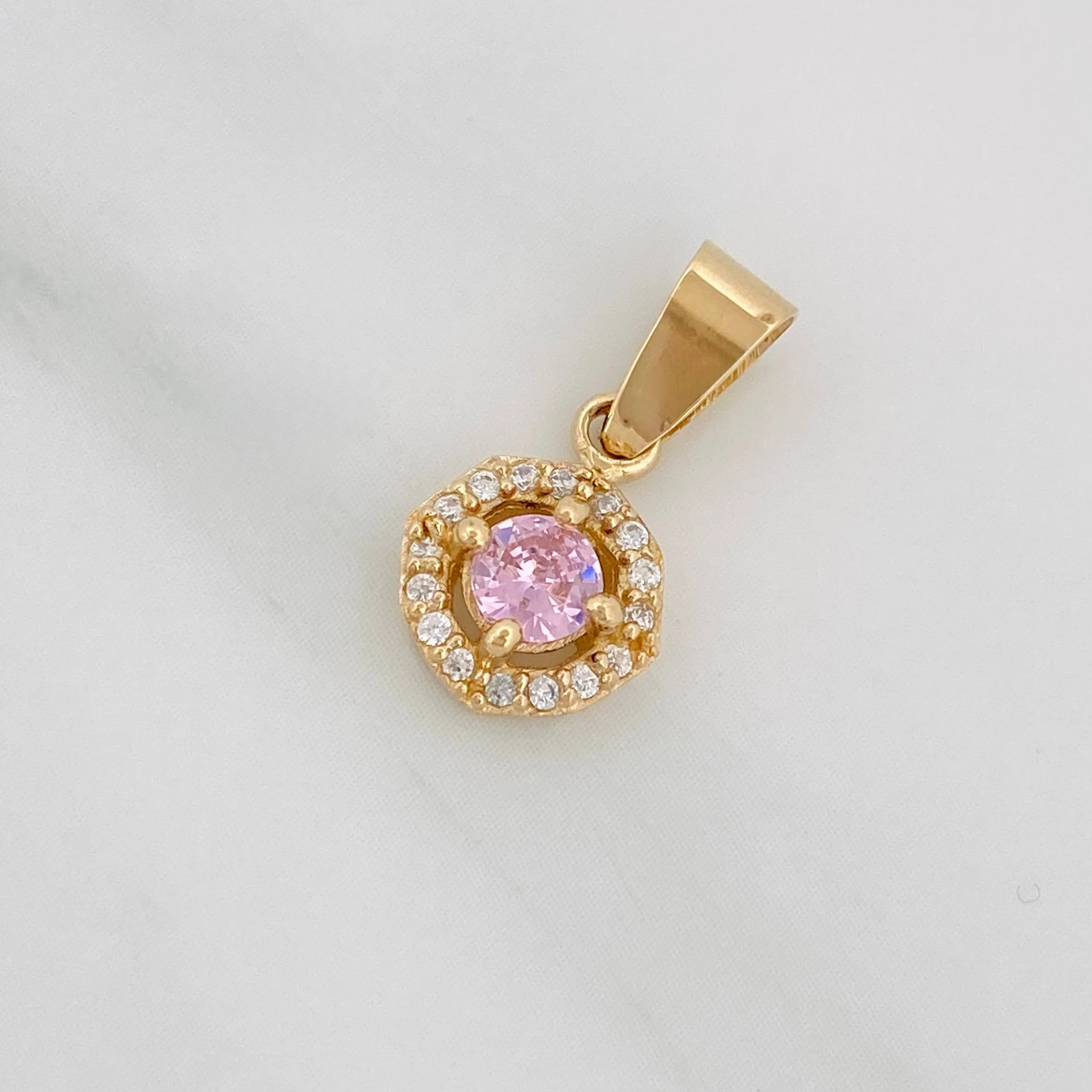 Dije Halo Circulo 1.2 g / 1.7 cm Oro Amarillo 18K - Image 2