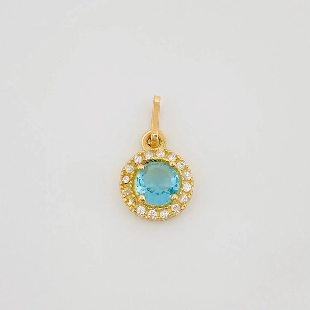 Dije Halo Circulo 1.6 g / 1.8 cm Oro Amarillo 18K