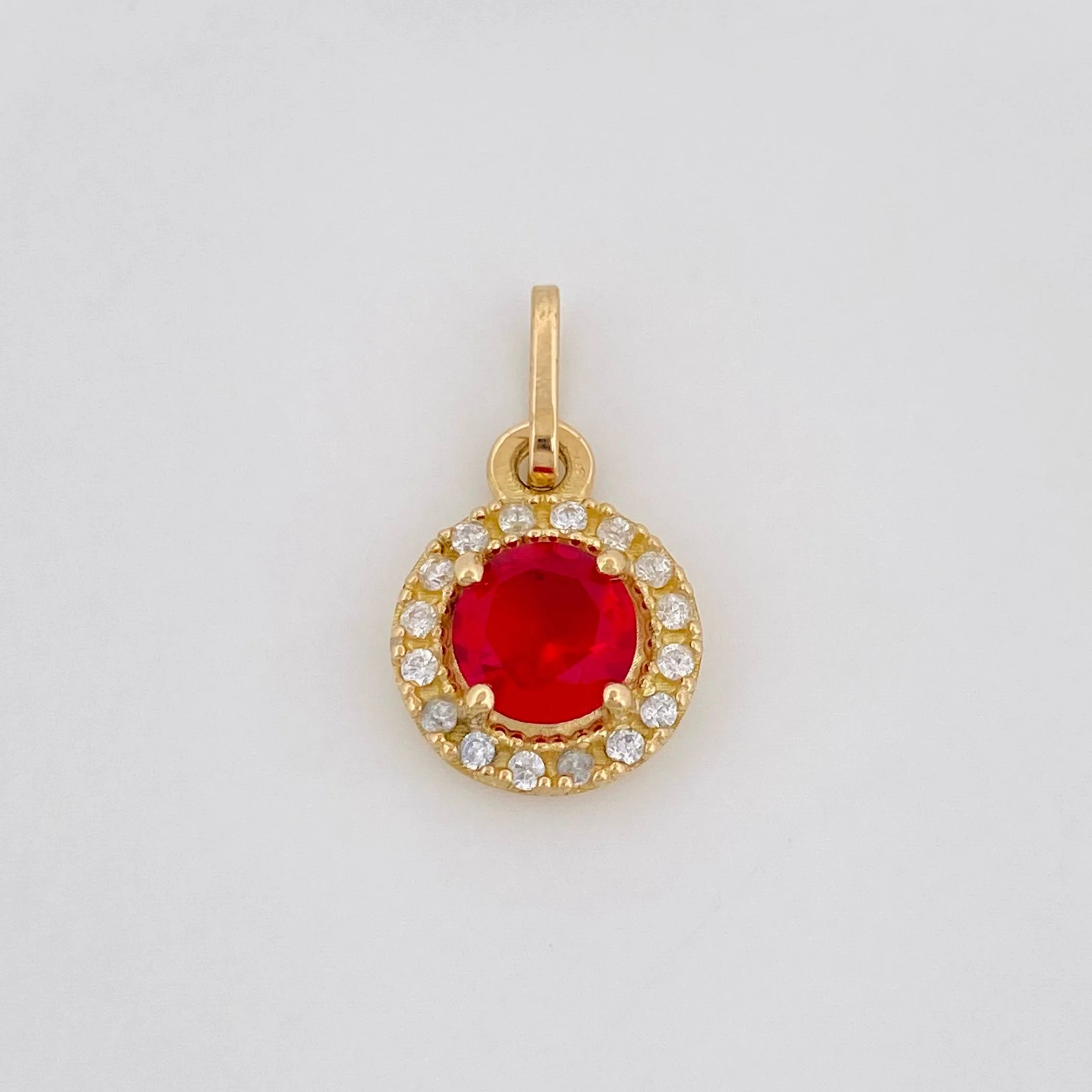 Dije Halo Redondo 1.6 g / 1.6 cm Oro Amarillo 18K