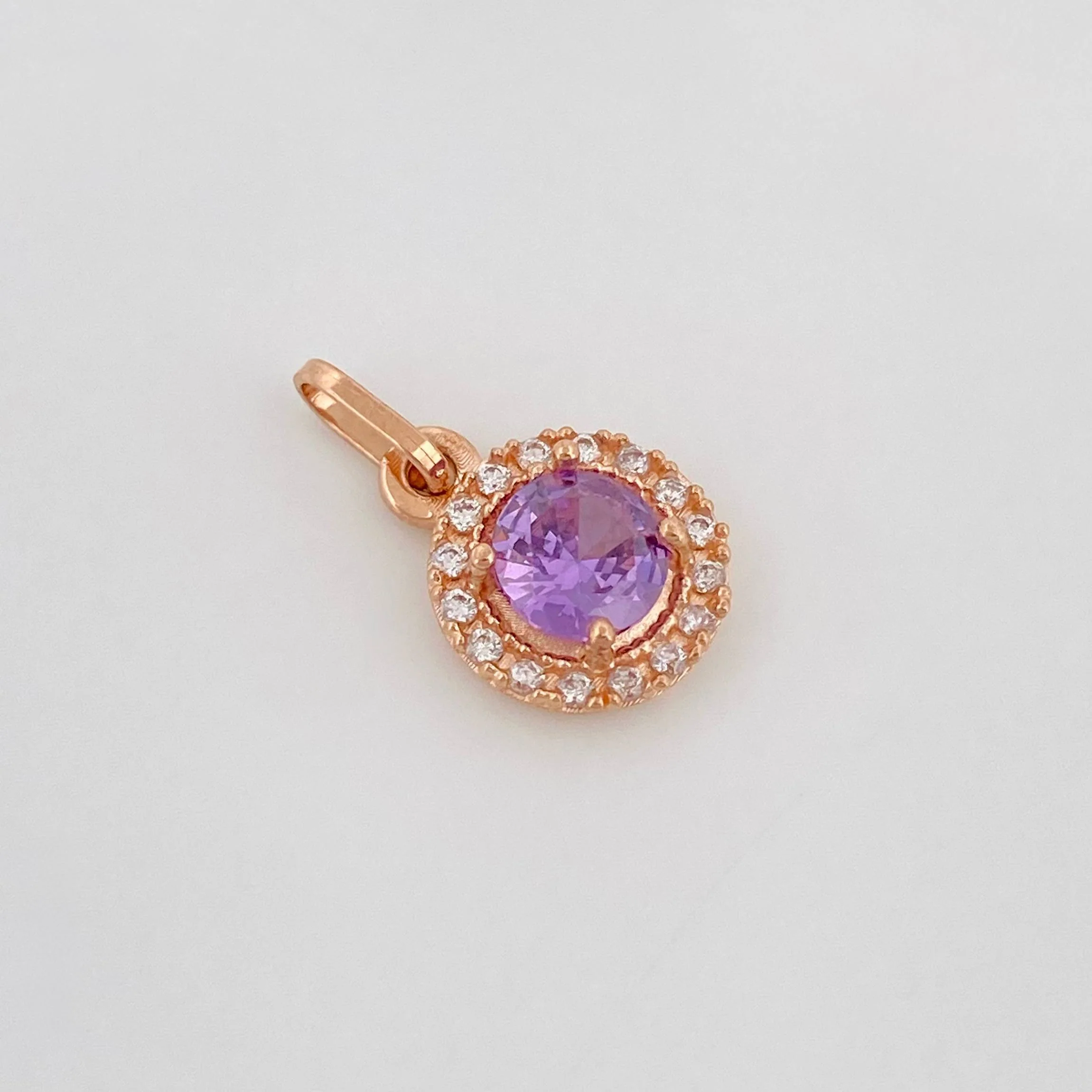 Dije Halo Redondo 1.7 g / 1.6 cm Oro Rosa 18K - Image 2