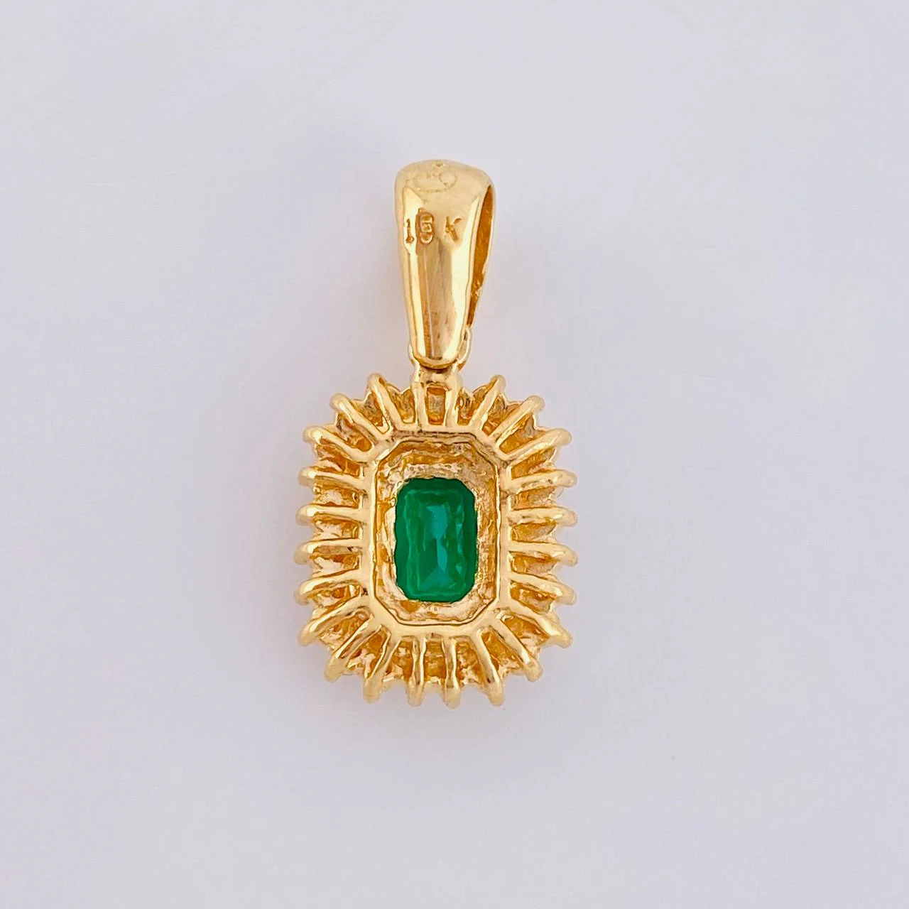 Dije Halo Tupido 2.4 g / 2.1 cm Oro Amarillo 18K - Image 2