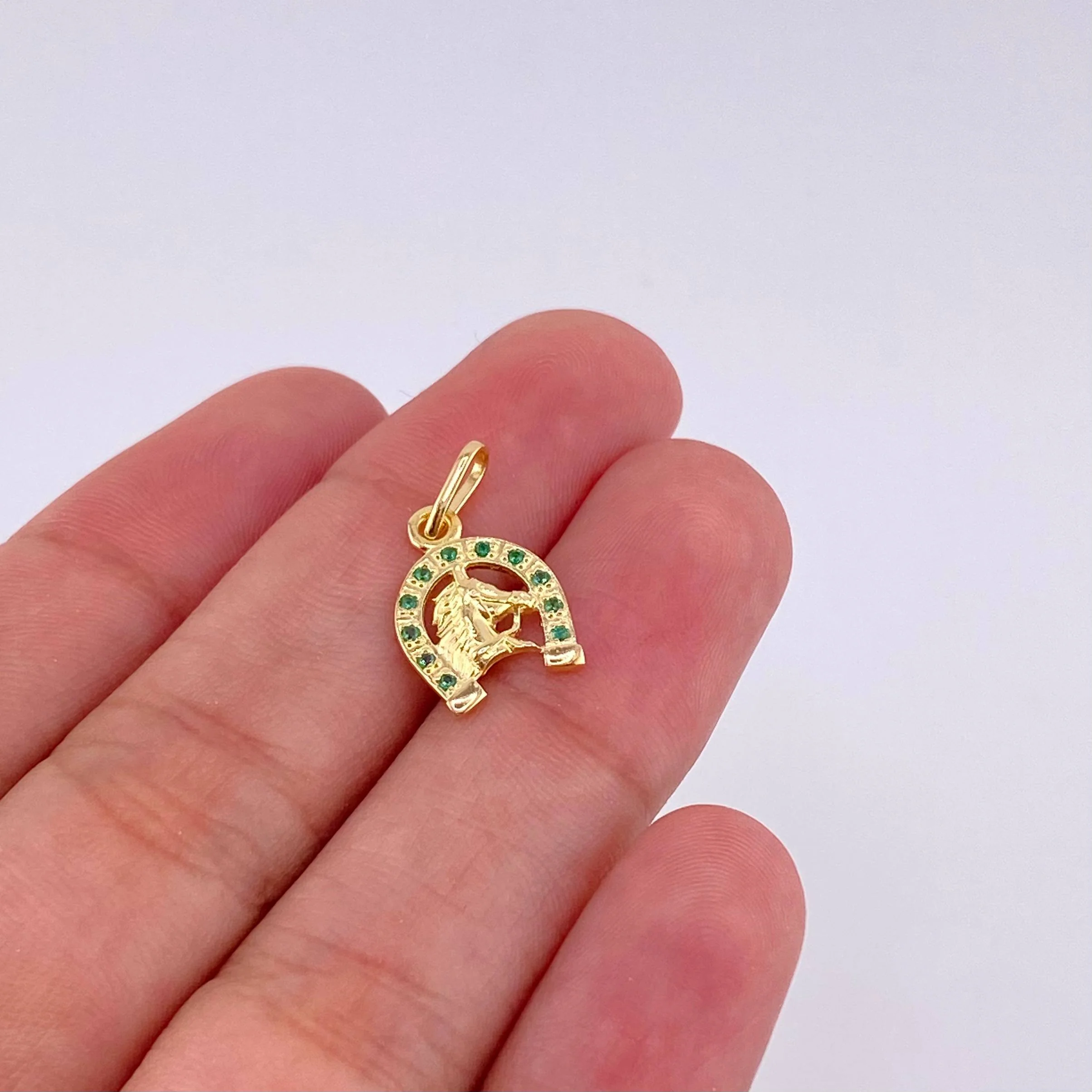 Dije Herradura Cabeza De Caballo 1.05 g / 1.8 cm Oro Amarillo 18K - Image 4