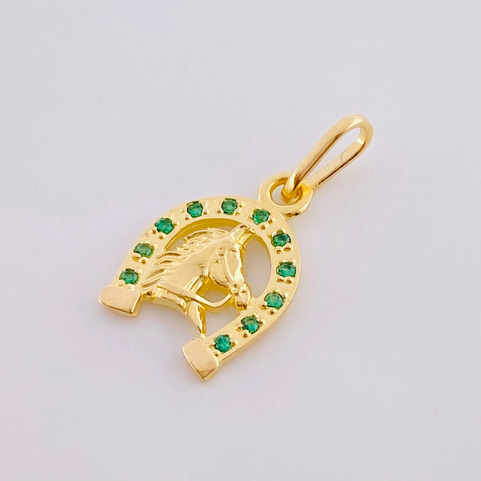 Dije Herradura Cabeza De Caballo 1.05 g / 1.8 cm Oro Amarillo 18K - Image 2