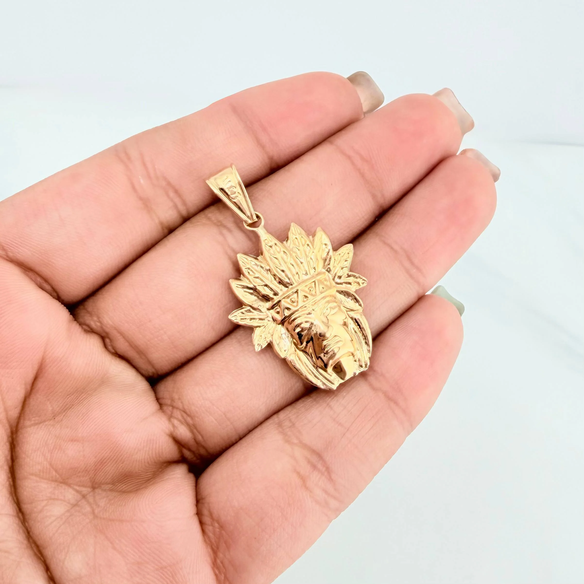 Dije Indio 1.85 g / 3.6 cm Oro Amarillo 18K - Image 4