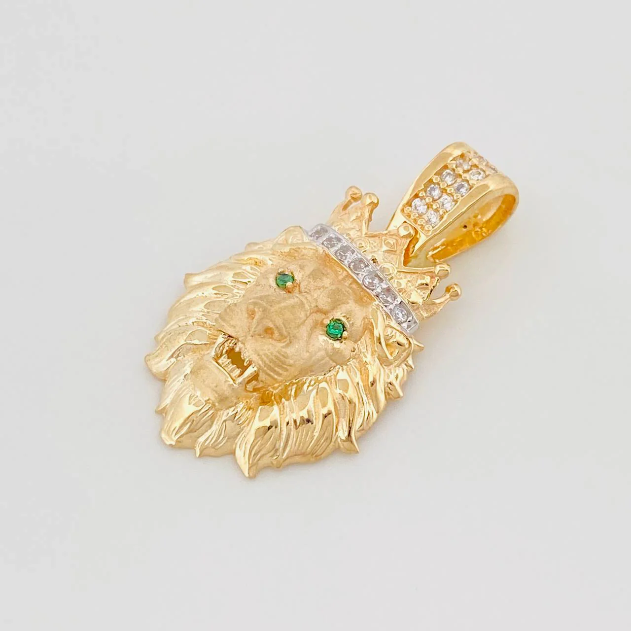 Dije Leon 3.25 g / 2.5 cm Dos Oros Amarillo Blanco 18K - Image 3