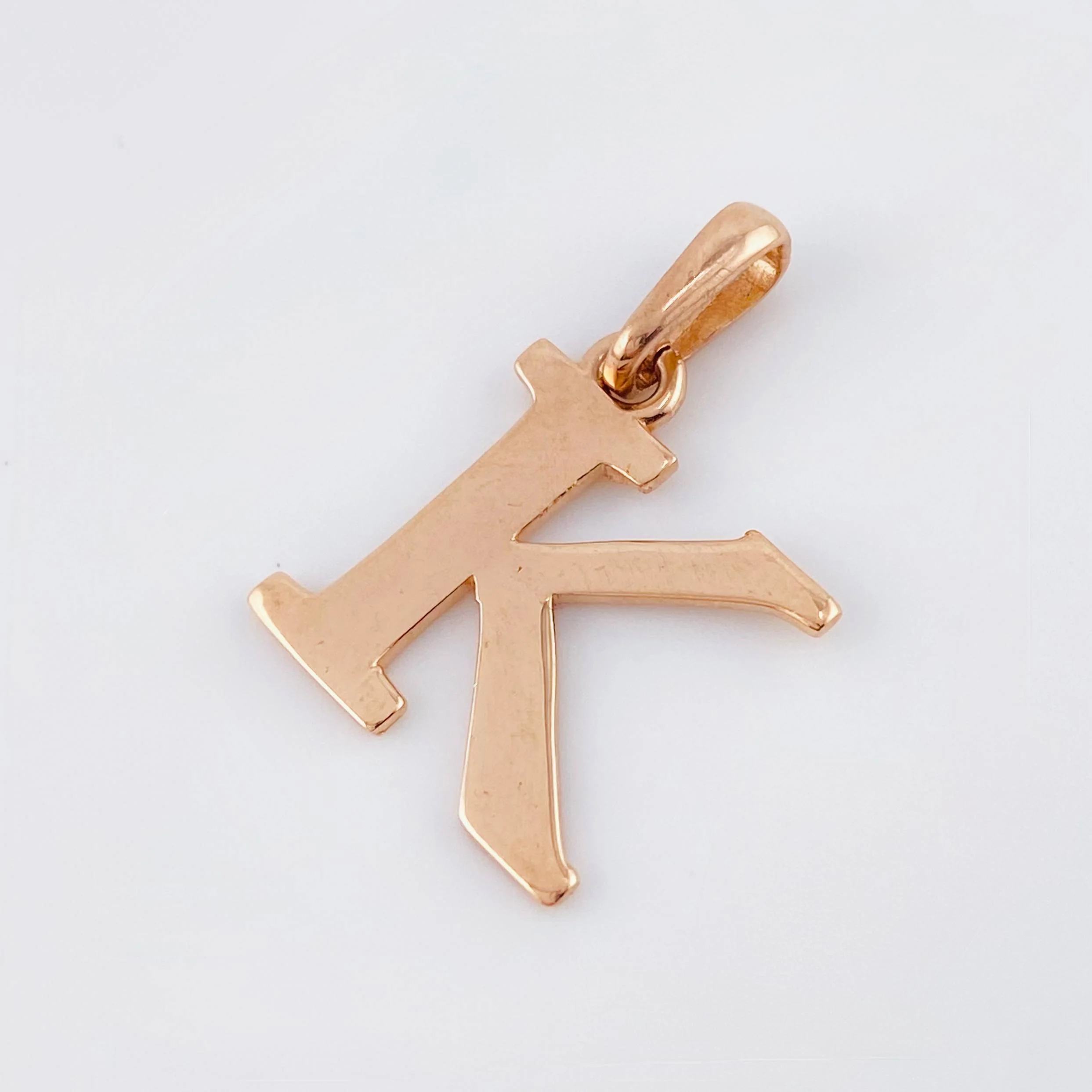 Dije Letra K 2gr / 2.05cm / Oro Rosa Nac.Esp. 18K - Image 2