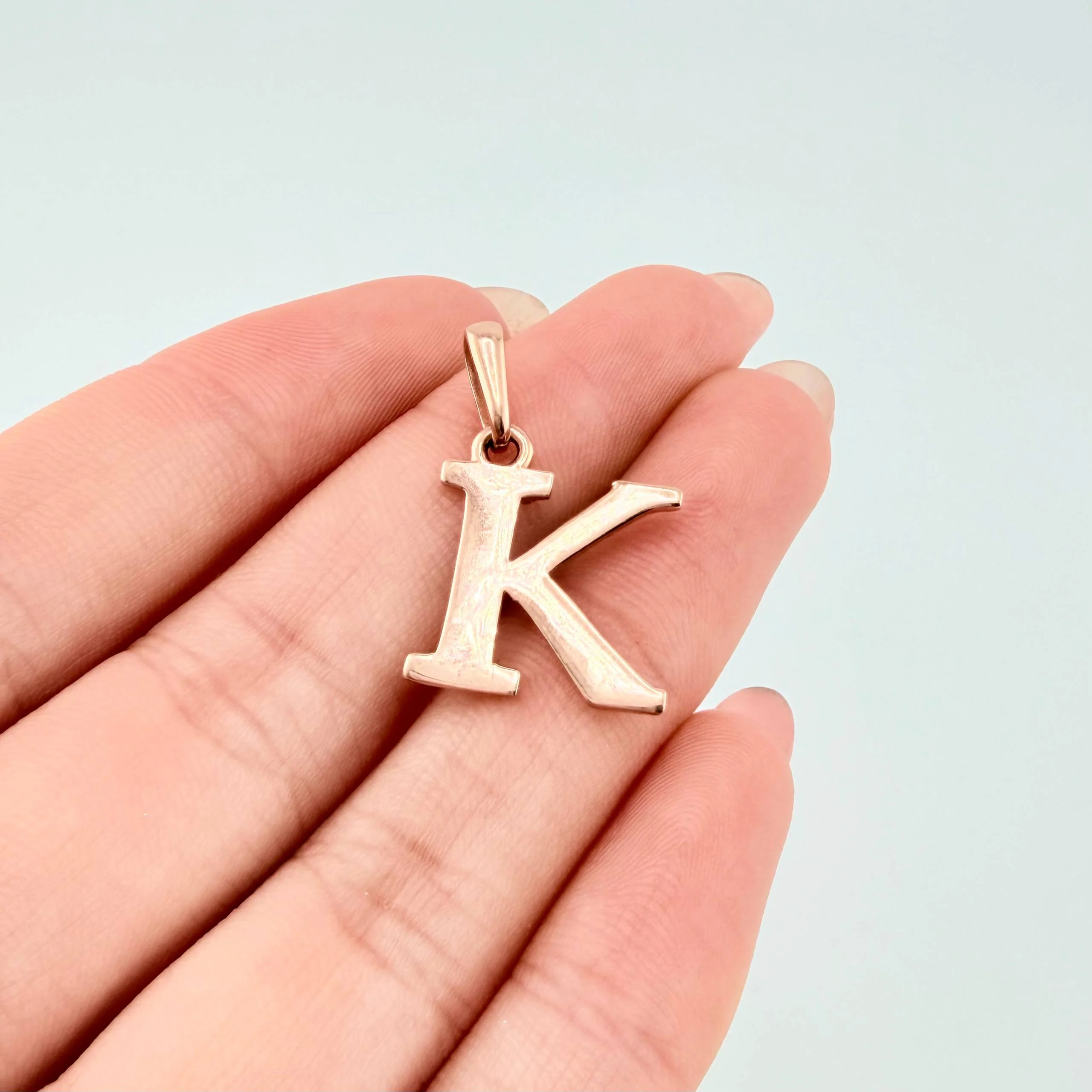 Dije Letra K 2gr / 2.05cm / Oro Rosa Nac.Esp. 18K - Image 4