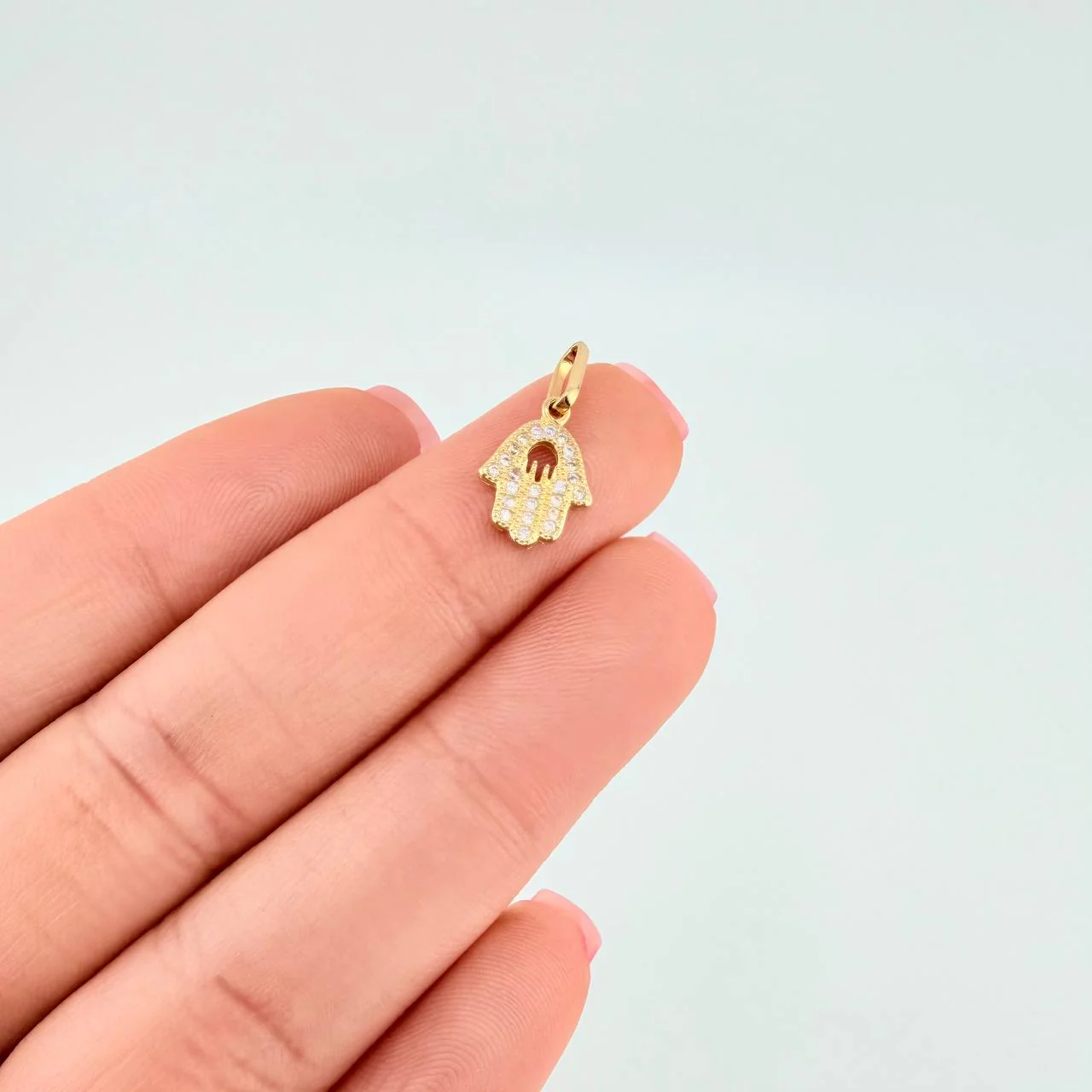 Dije Mano Hamsa 0.85 g / 1.7 cm Oro Amarillo 18K - Image 5
