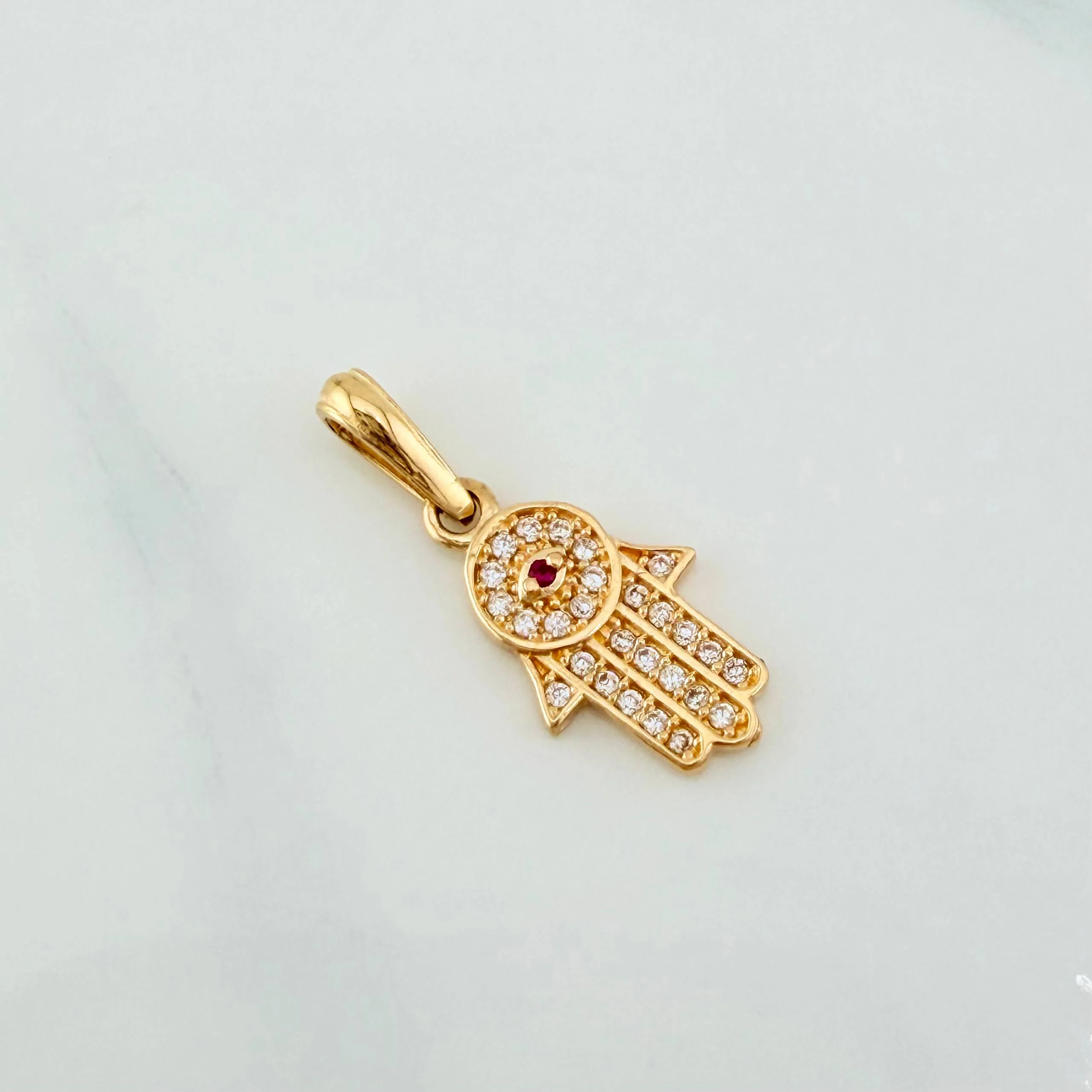 Dije Mano Hamsa 1.2 g / 2.1 cm Oro Amarillo 18K - Image 2