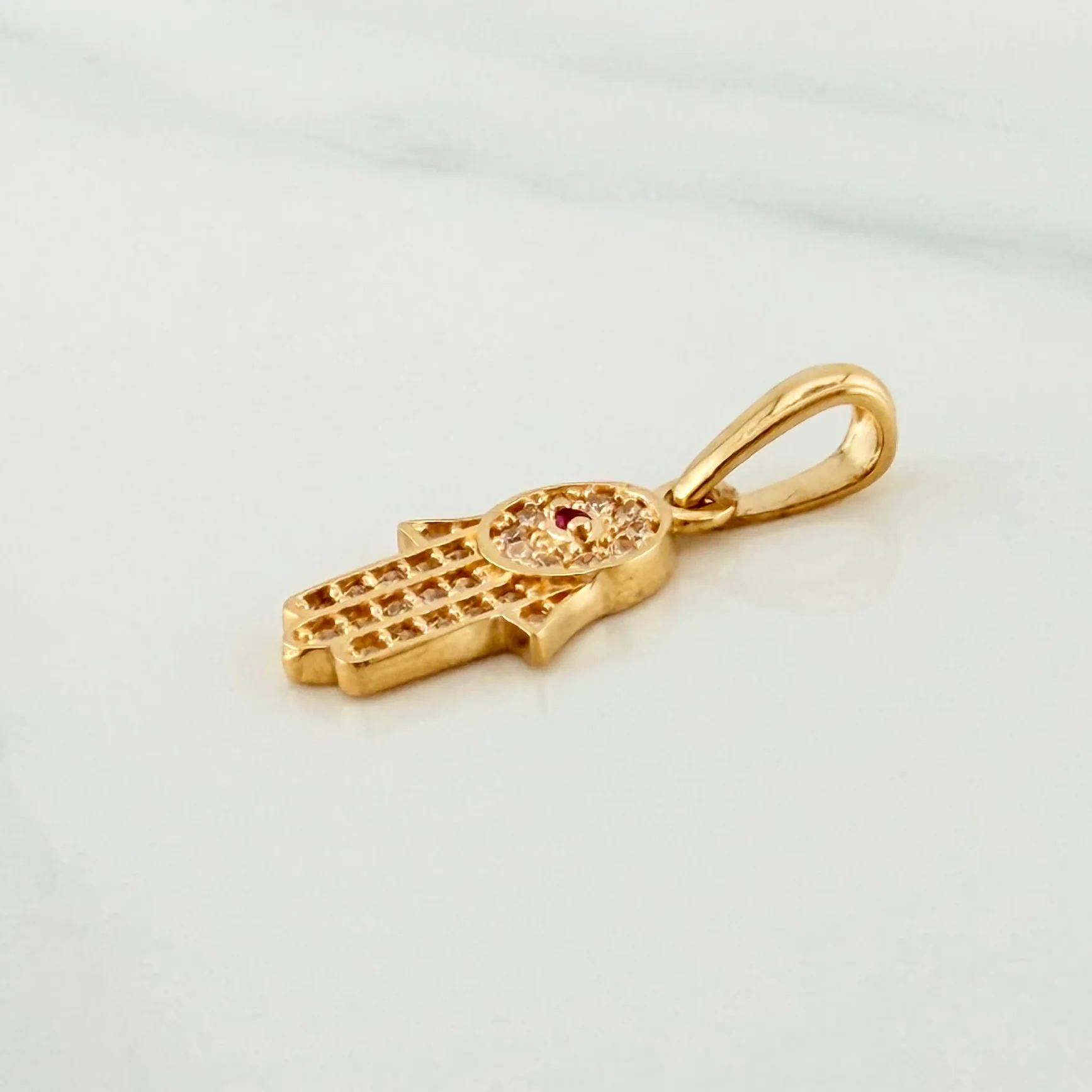 Dije Mano Hamsa 1.2 g / 2.1 cm Oro Amarillo 18K - Image 3