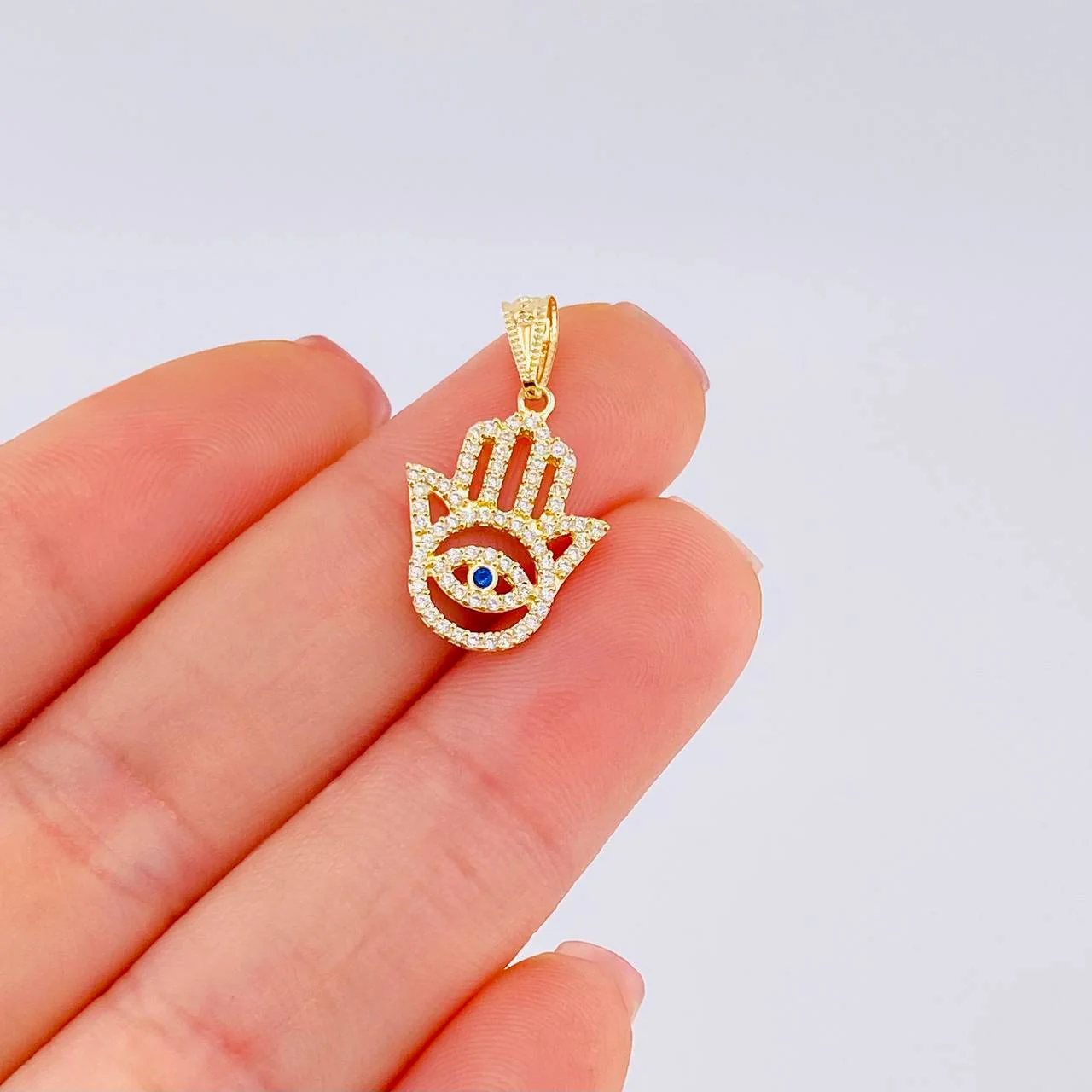 Dije Mano Hamsa 1.3 g / 2.3 cm Oro Amarillo 18K - Image 5