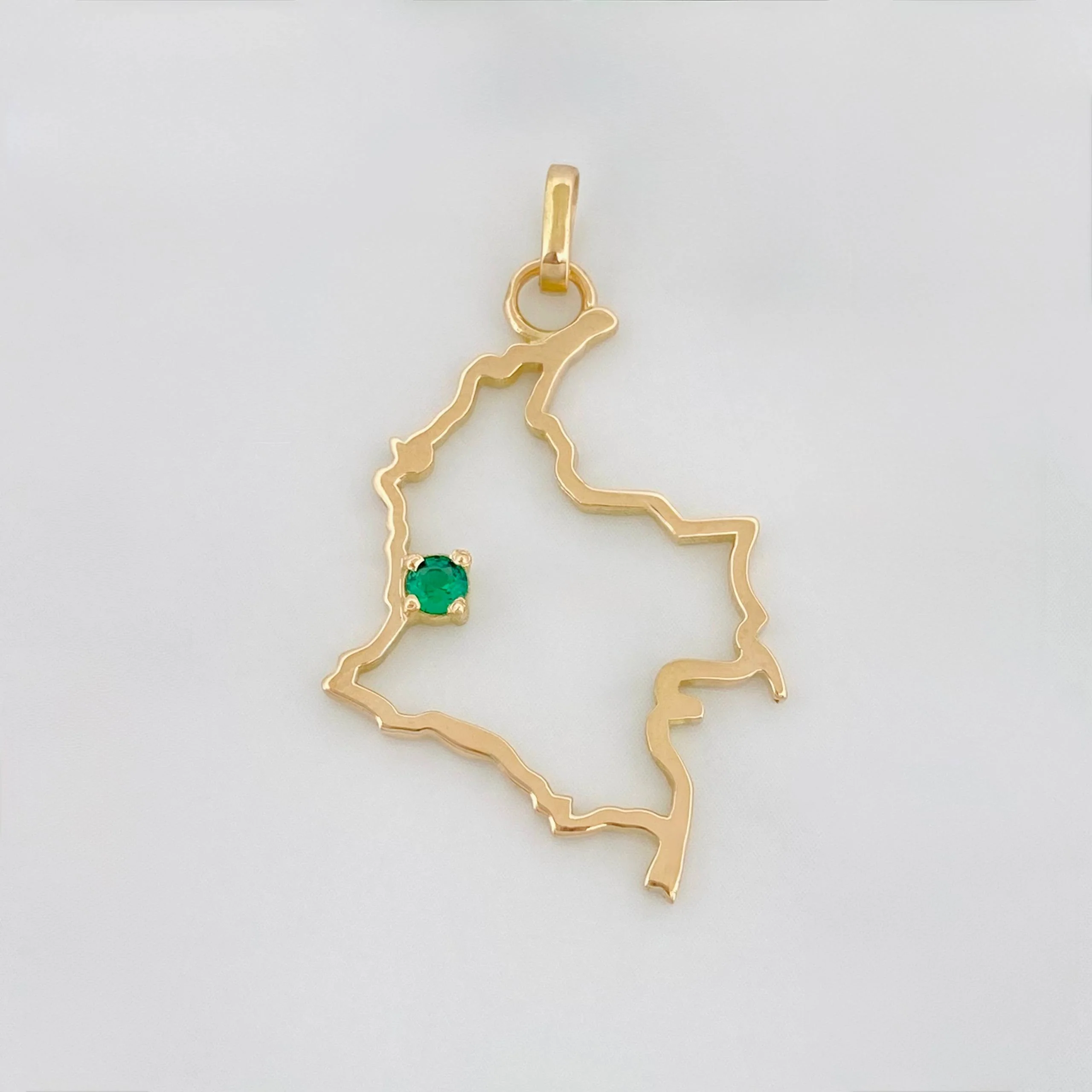 Dije Mapa Colombia 2 g / 3.5 cm Oro Amarillo 18K