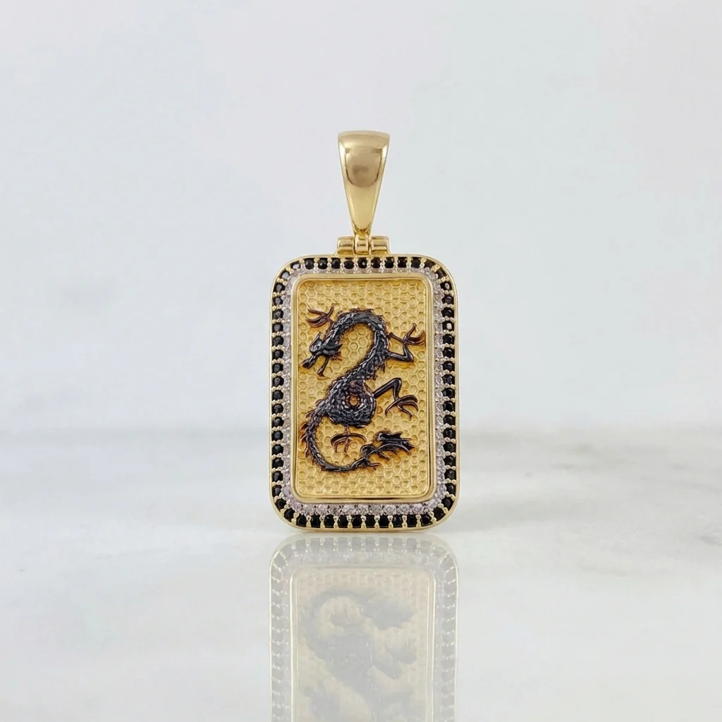 Dije Marco Dragón Oriental 6.35 g / 3.8 cm Oro Amarillo 18K