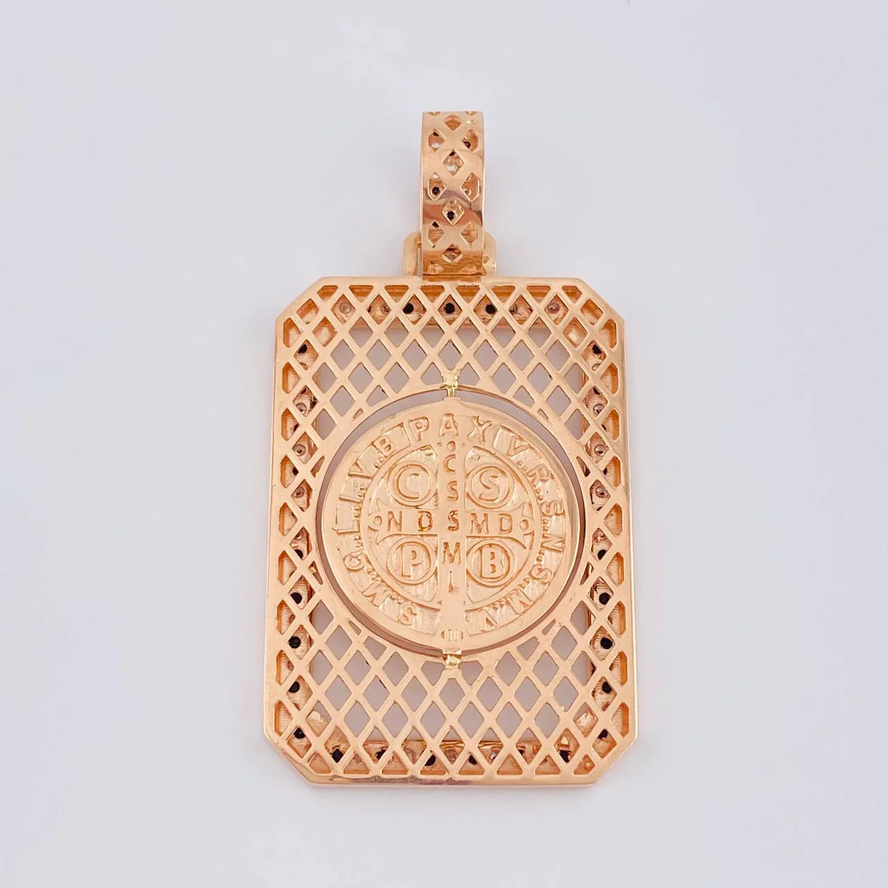 Dije Marco San Benito Movil 18.85 g / 6 cm Oro Rosa 18K - Image 4