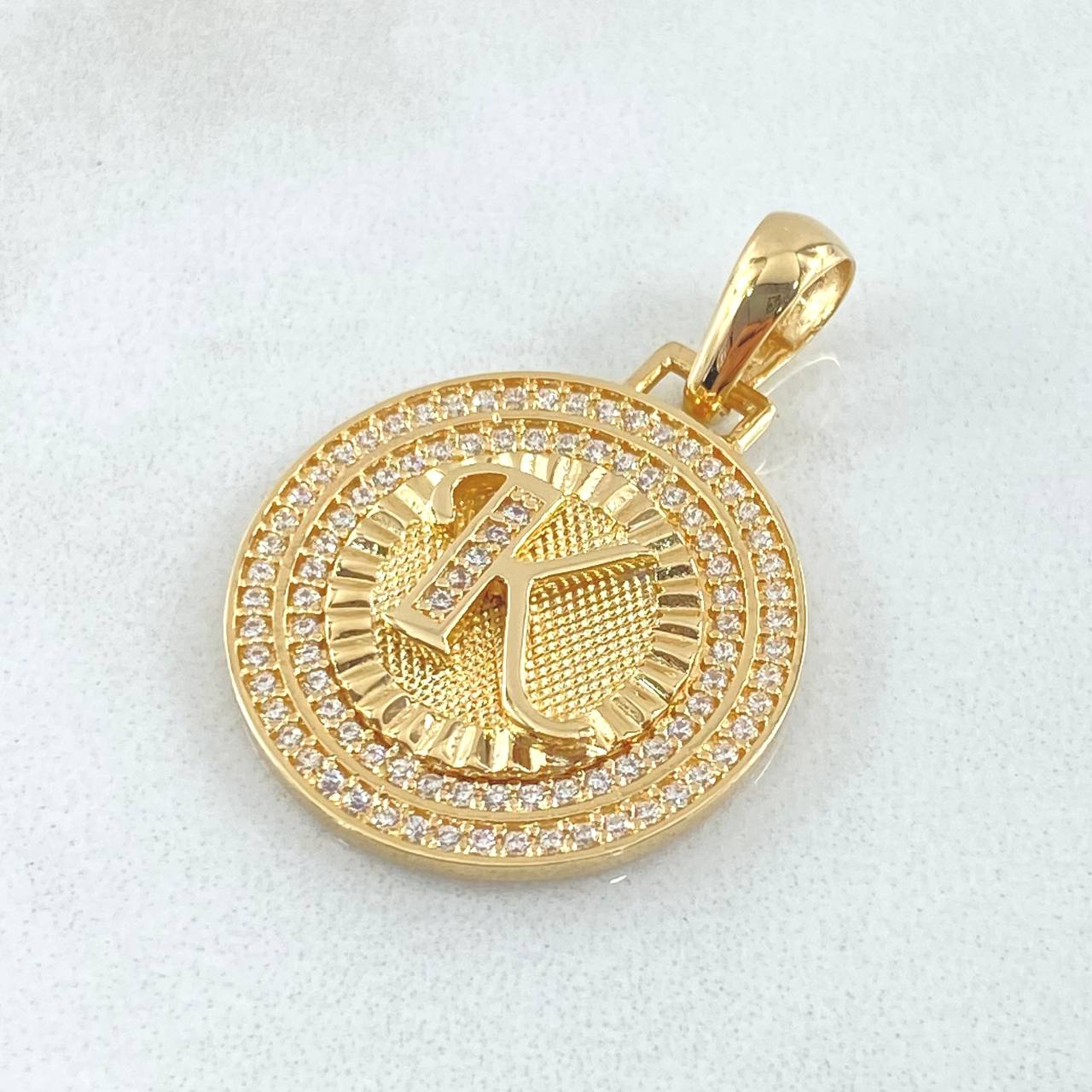 Dije Medalla Letra K 4.6 g / 3 cm Oro Amarillo 18K - Image 2