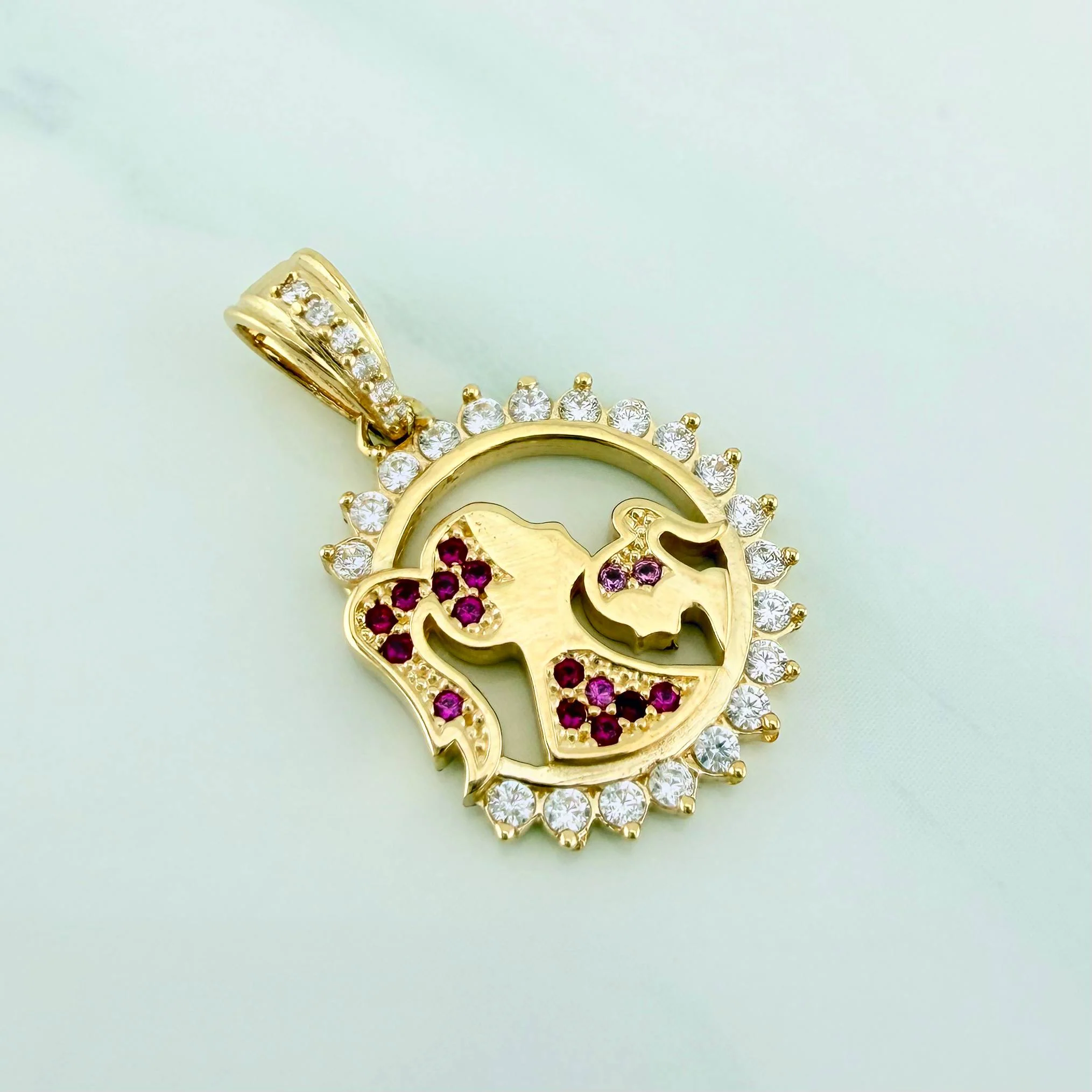 Dije Medalla Madre E Hija 3.25 g / 2.5 cm Oro Amarillo 18K - Image 2
