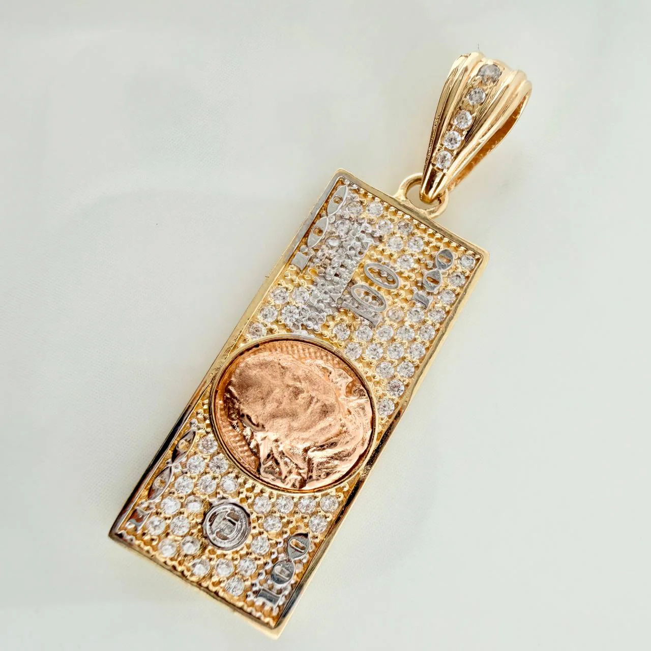 Dije One Dólar 3.5gr / 3.5cm / Tres Oros 18K $ - Image 4