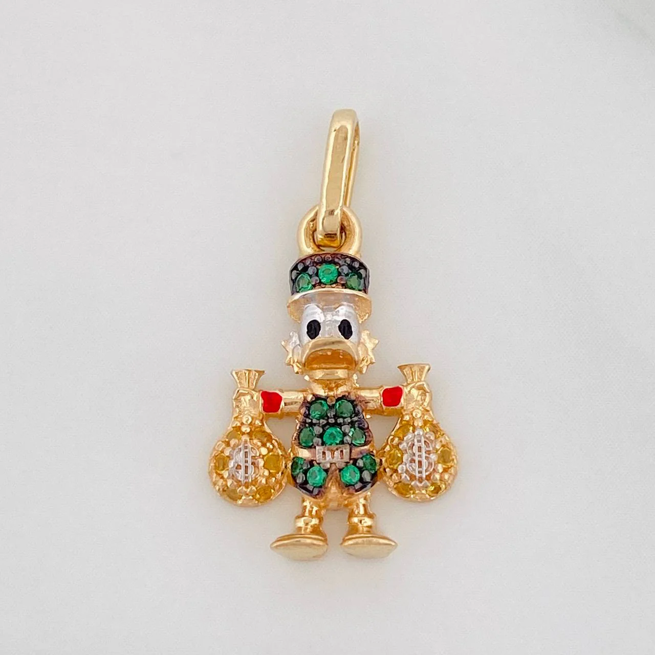 Dije Pato Bolsa 1.75g / 2.03cm Tres Oros 18K