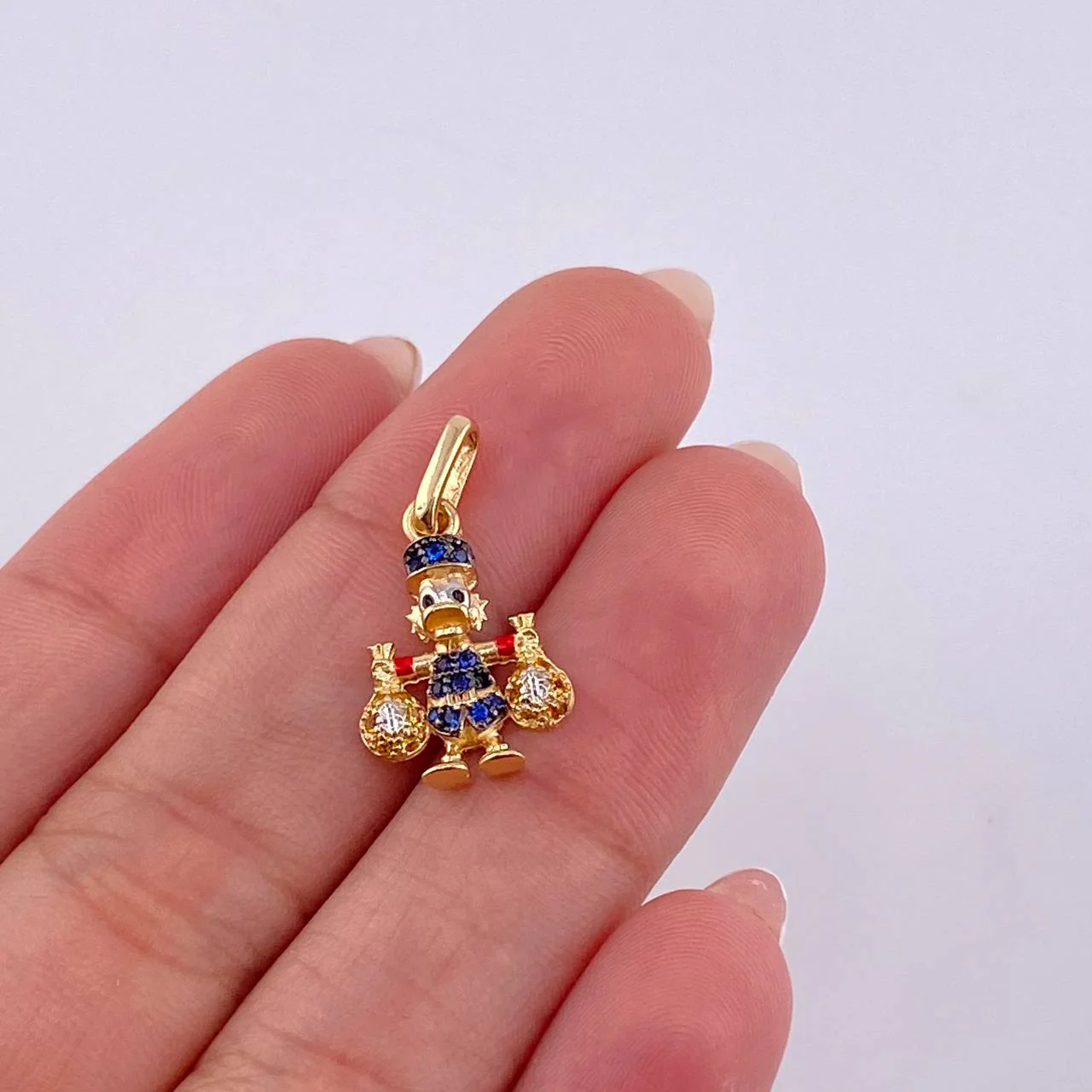 Dije Pato Bolsa Dinero 1.6gr / 2.3cm / Oro Amarillo 18K - Image 4