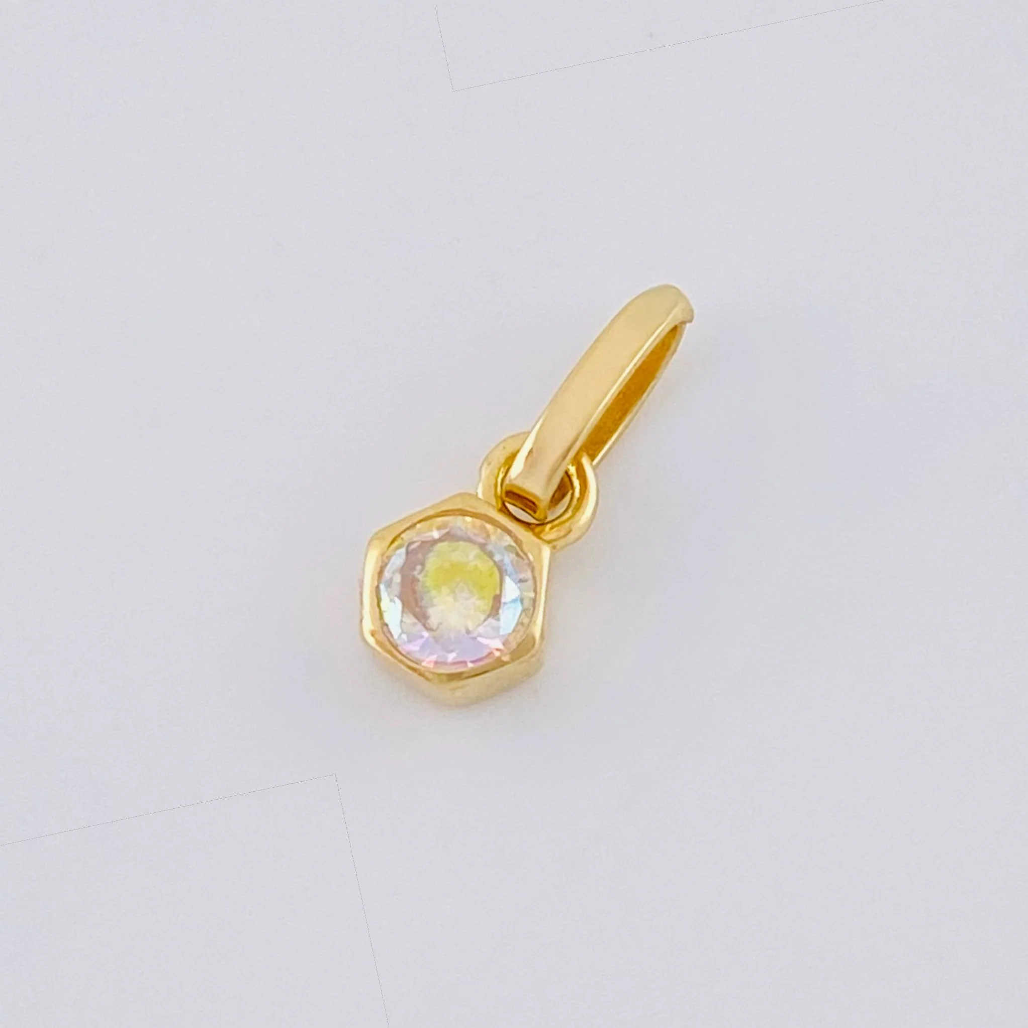 Dije Piedra 0.7 g / 1,2 cm Oro Amarillo 18K Nac.Esp. - Image 3