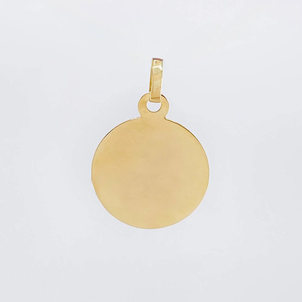 Dije Placa Circular 0.75 g / 2.1 cm Oro Amarillo 18K - Image 2