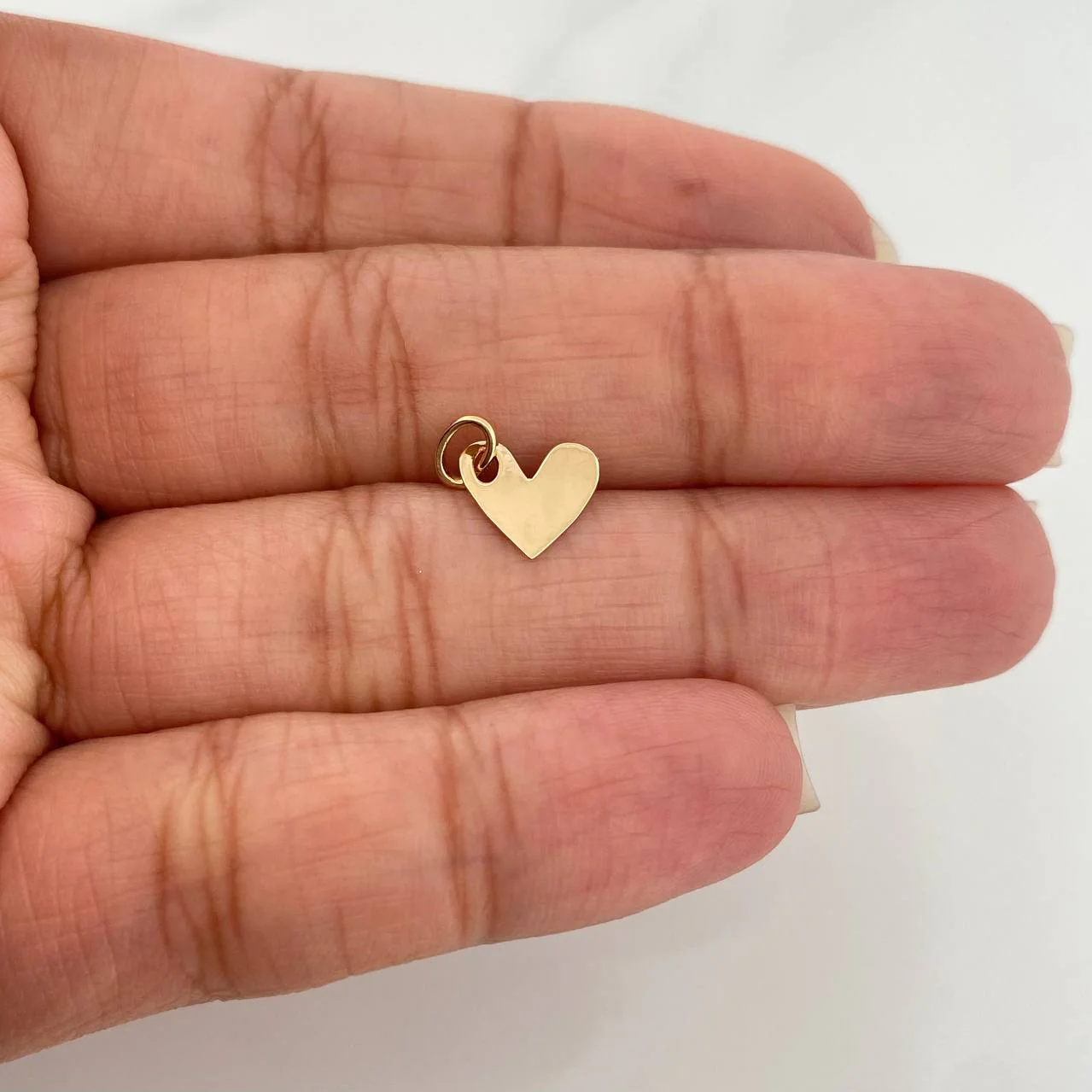 Dije Placa Corazón 0.35gr / 1.2cm / Oro Amarillo 18K % - Image 4