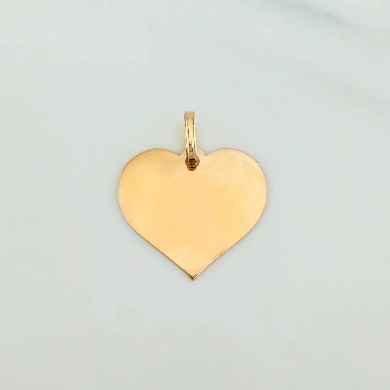 Dije Placa Corazon 1.2gr / 2.5cm / Oro Amarillo 18K - Image 2