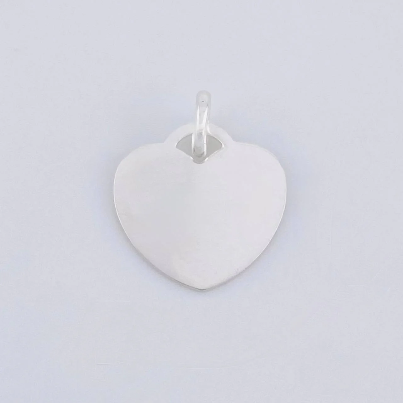 Dije Placa Corazón 1.3 g / 1.7 cm Plata 925