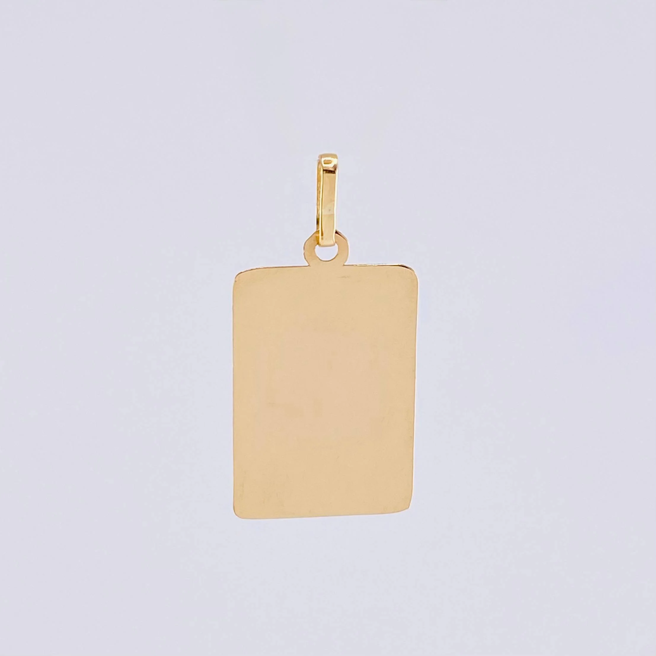 Dije Placa Cuadrada 0.85g / 2.4cm Oro Amarillo 18K - Image 2